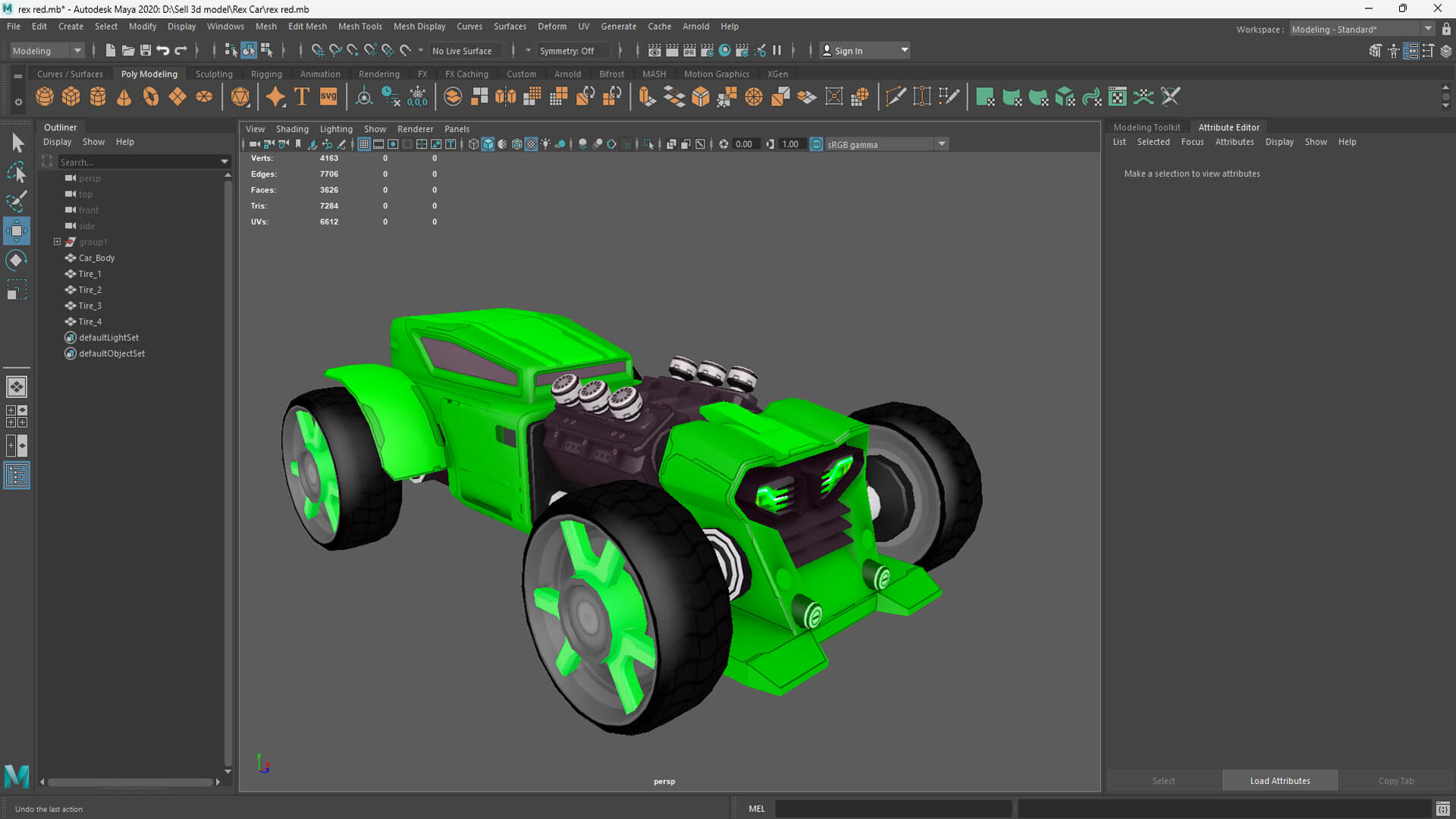 Stylized Hot Rod Race Car &ndash Game-Ready 3D Vehicle Mode 3D Model