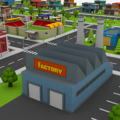 Stylized Modular City Environment Pack