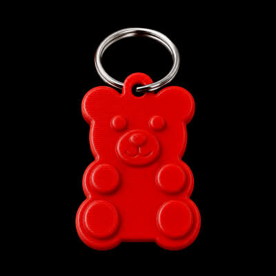 3D Gummy Bear Keychain Tag