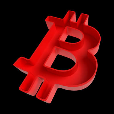 Bitcoin BTC Cryptocurrency Money Tray