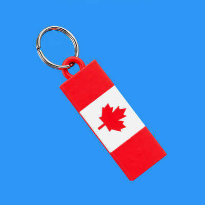 Canadian Keychain Loop Keyloop Tag