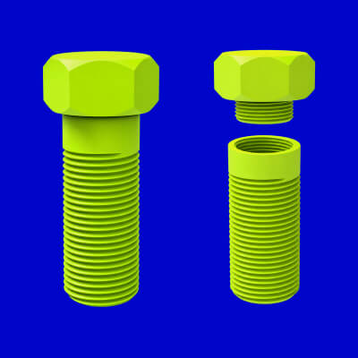 Threaded Storage Container Bolt Hardware Hex