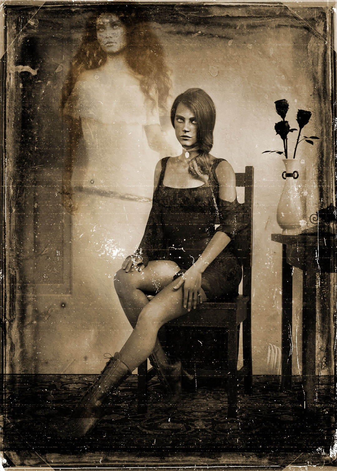 Spirit Photo 3D Render, Digital Artwork by splumer
