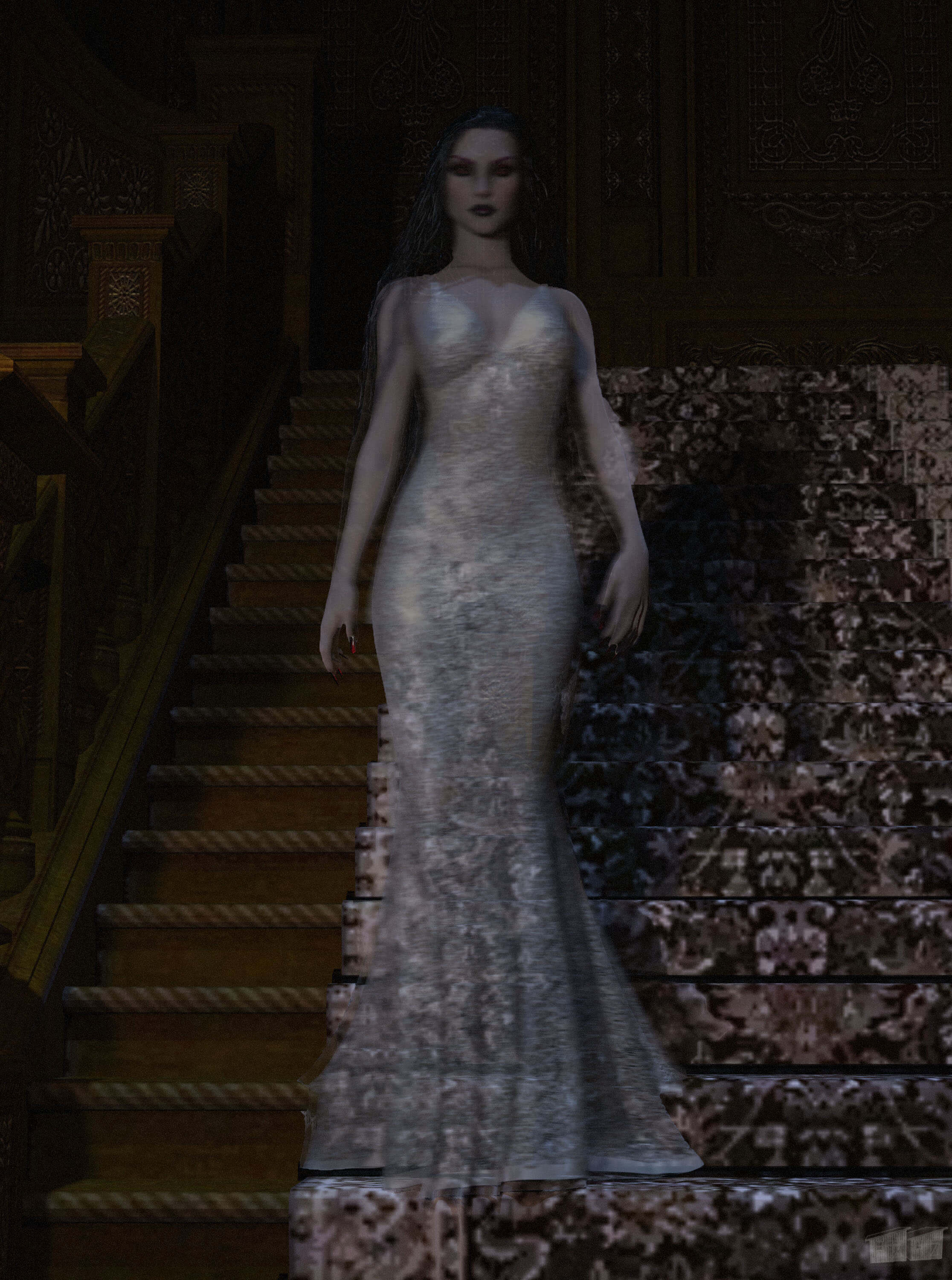 The Grey Lady 3D Render, Digital Artwork by splumer