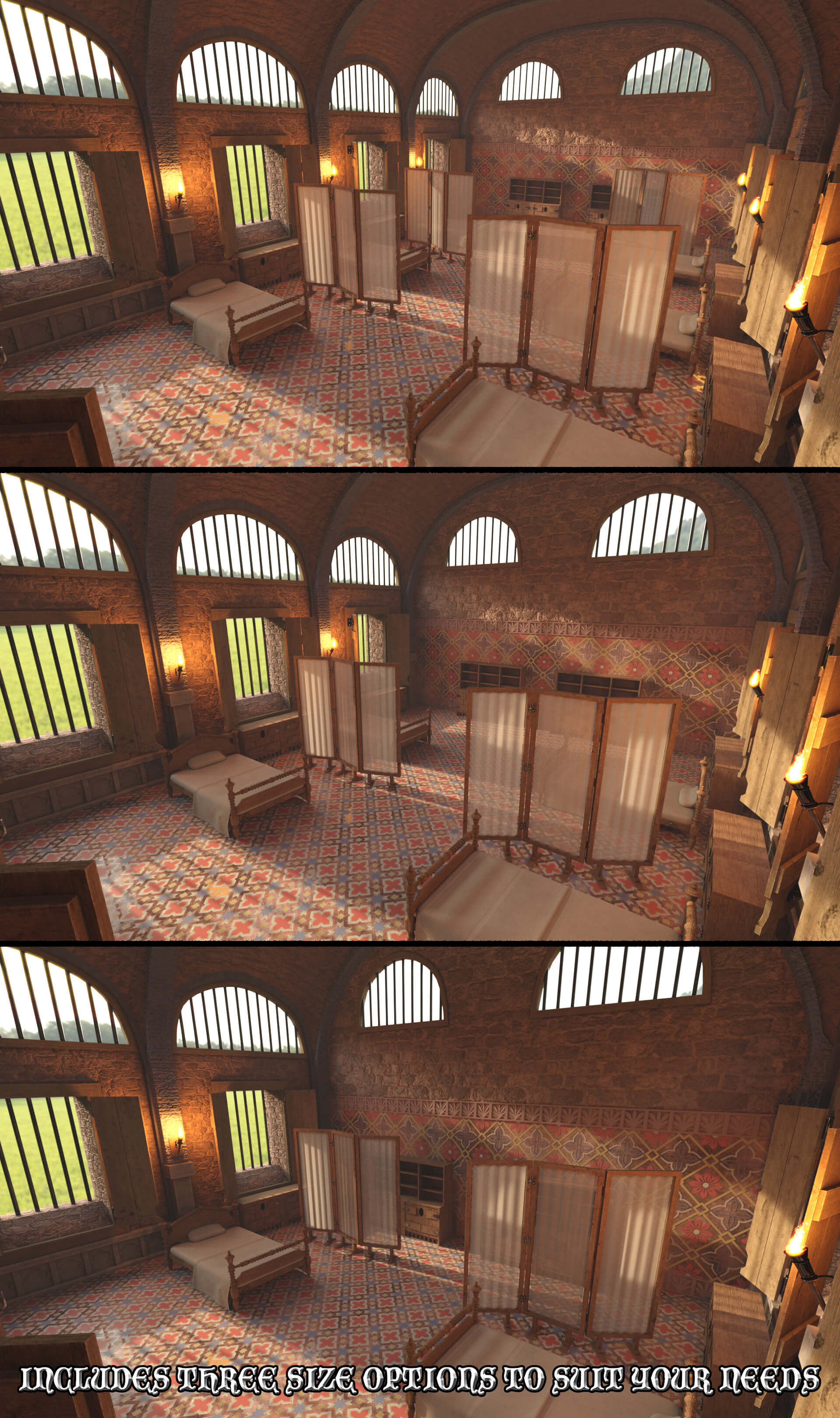 Medieval Infirmary Environment for DAZ Studio Daz Content