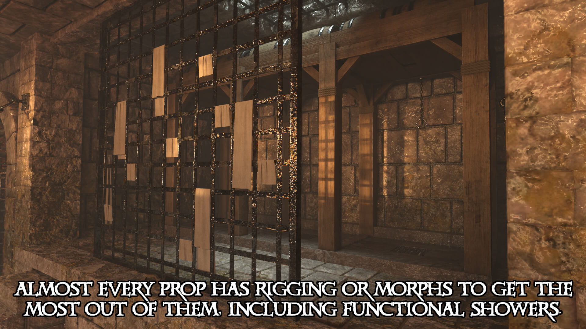 Medieval Prison Shower Environment for DAZ Studio Daz Content
