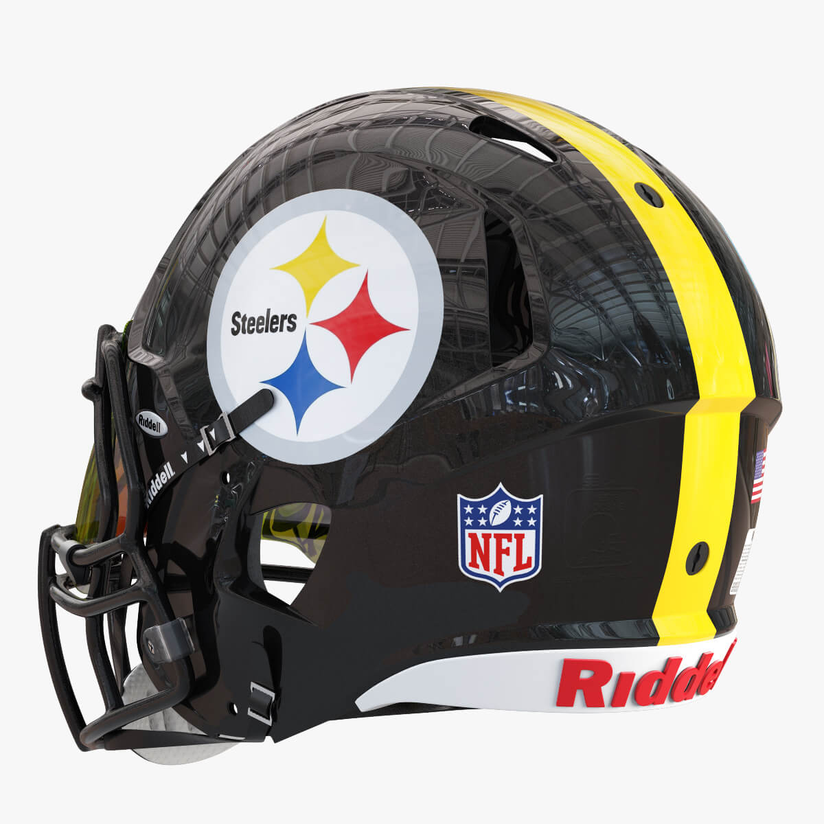 Pittsburgh Steelers Mini Helmet 3D Bumpers – Speed Version – NFL Football Collectible – One Size