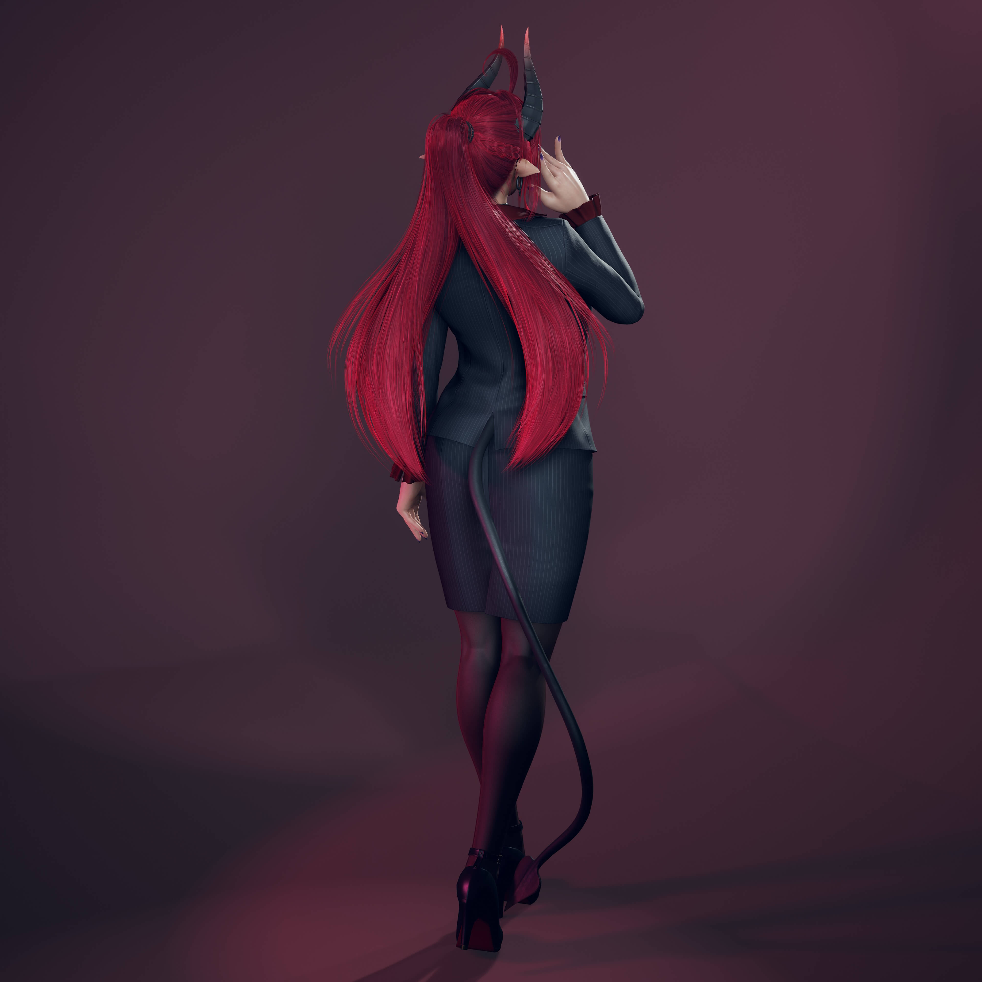 Daemon Girl - Game Ready 3D Model