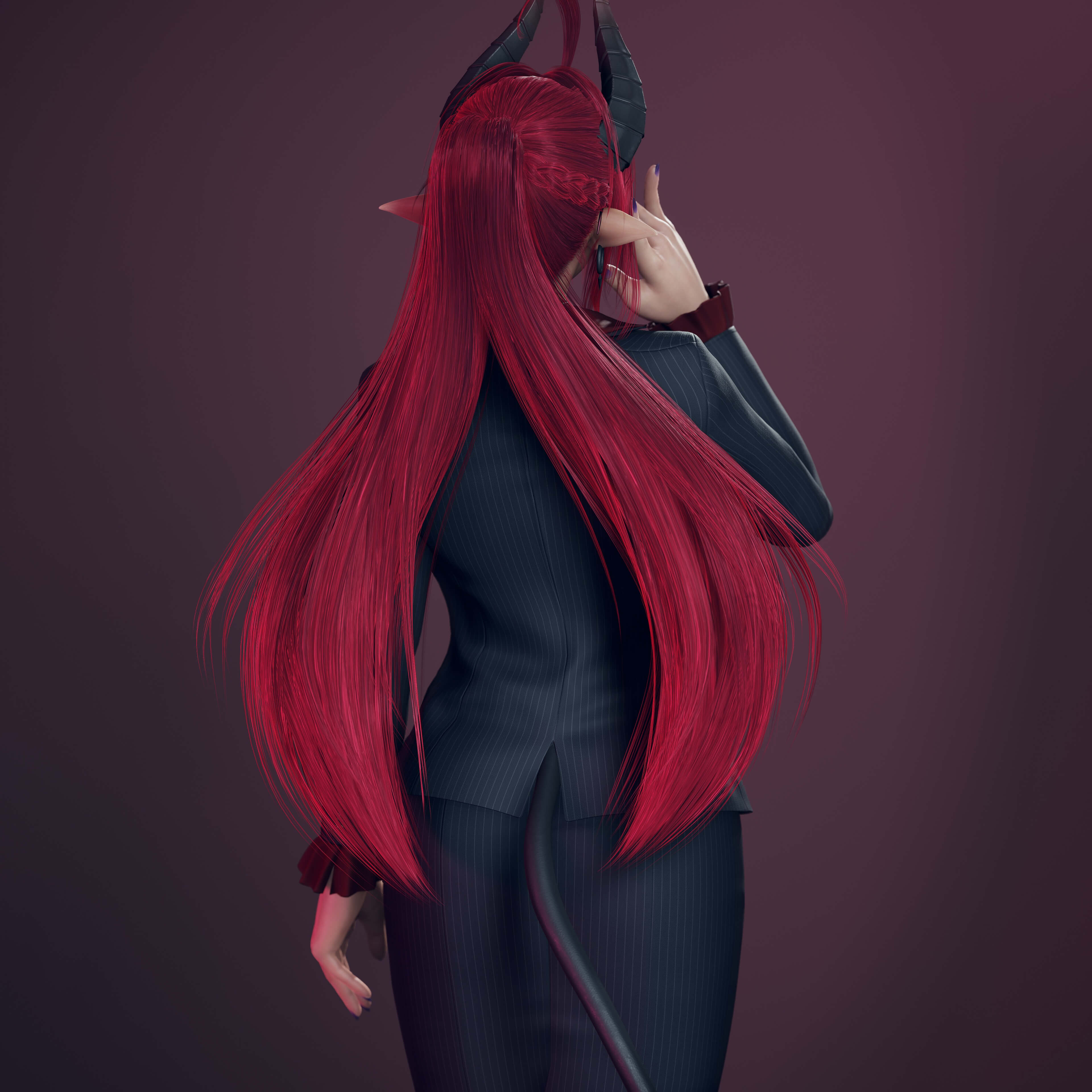Daemon Girl - Game Ready 3D Model