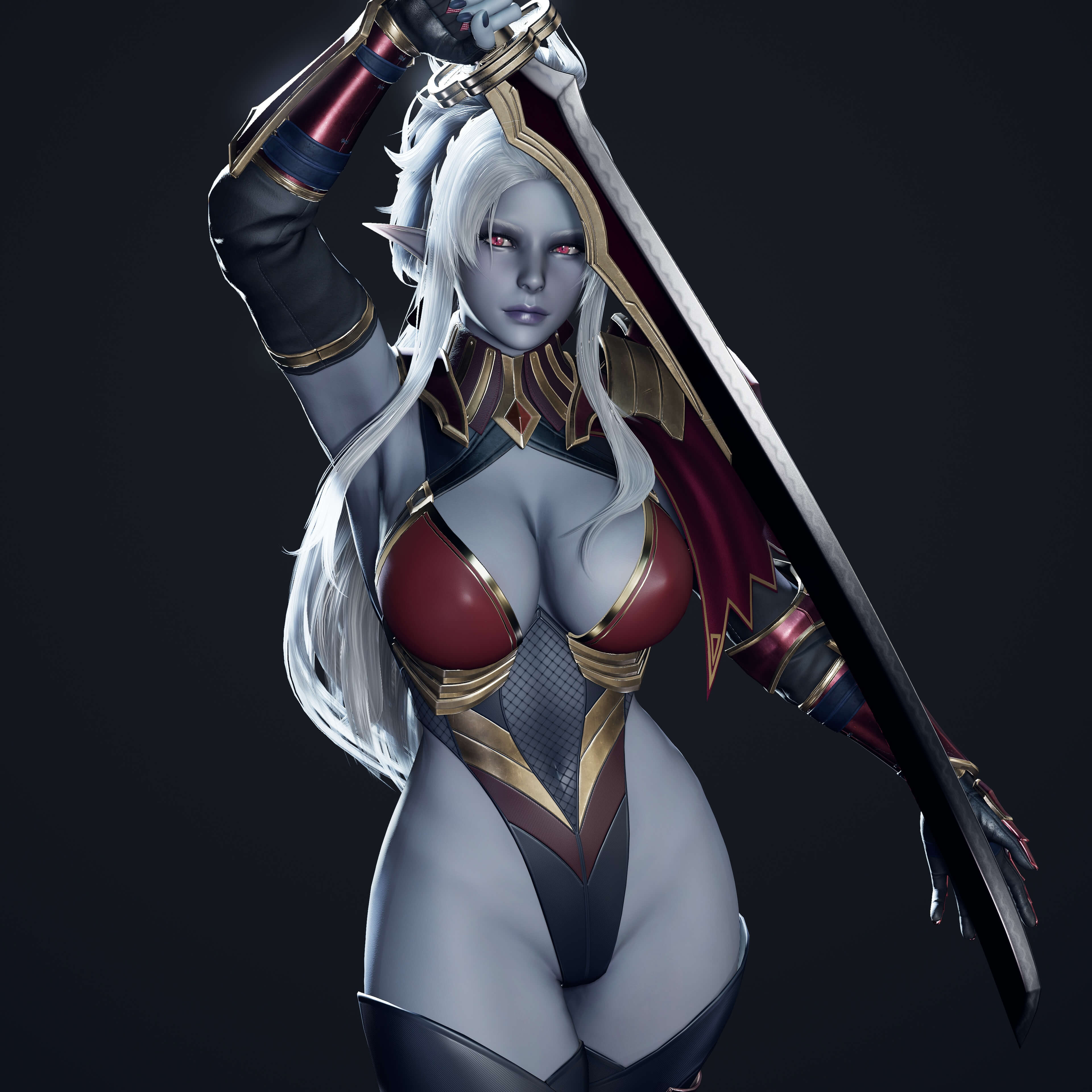 Dark Elf Blader 3D Model