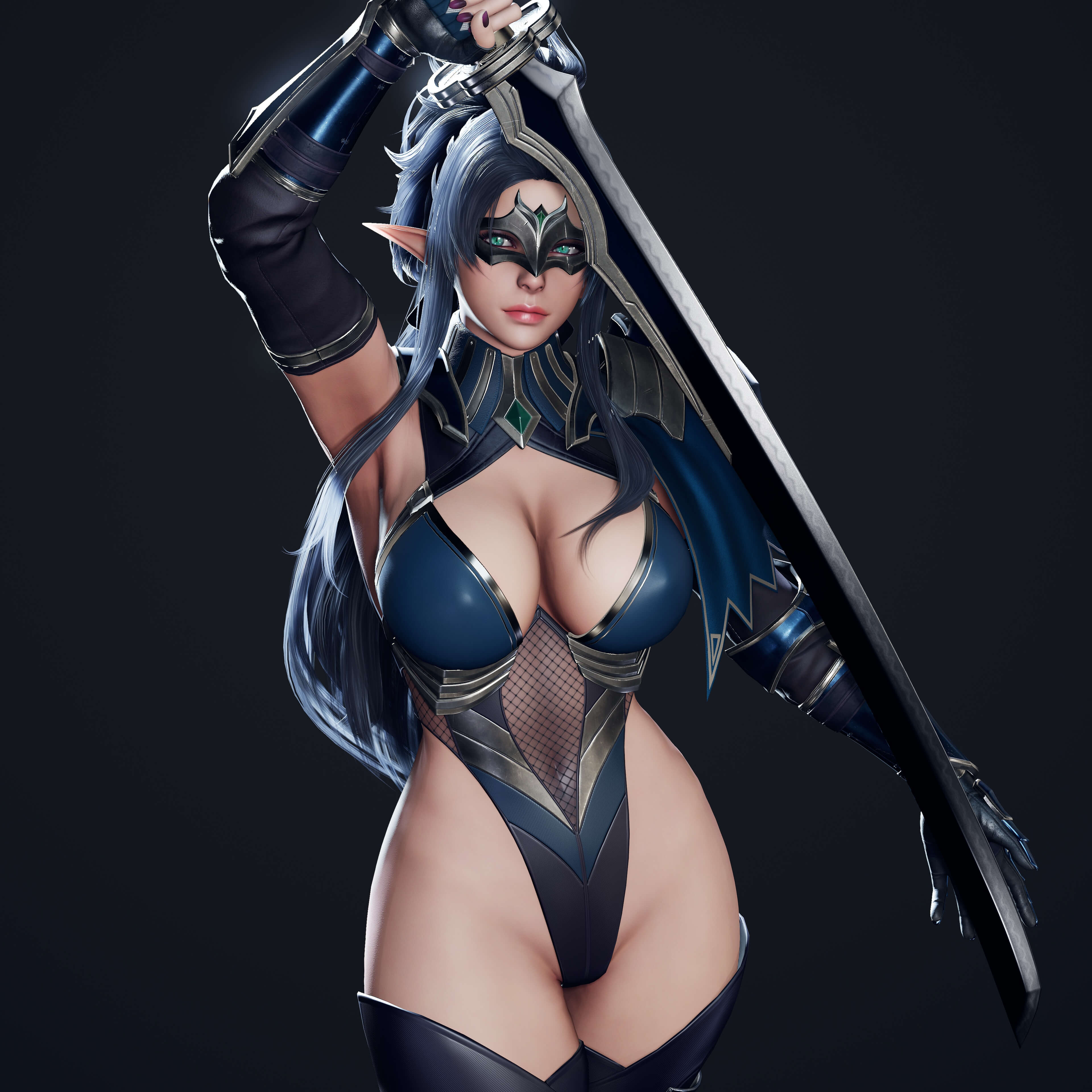 Dark Elf Blader 3D Model