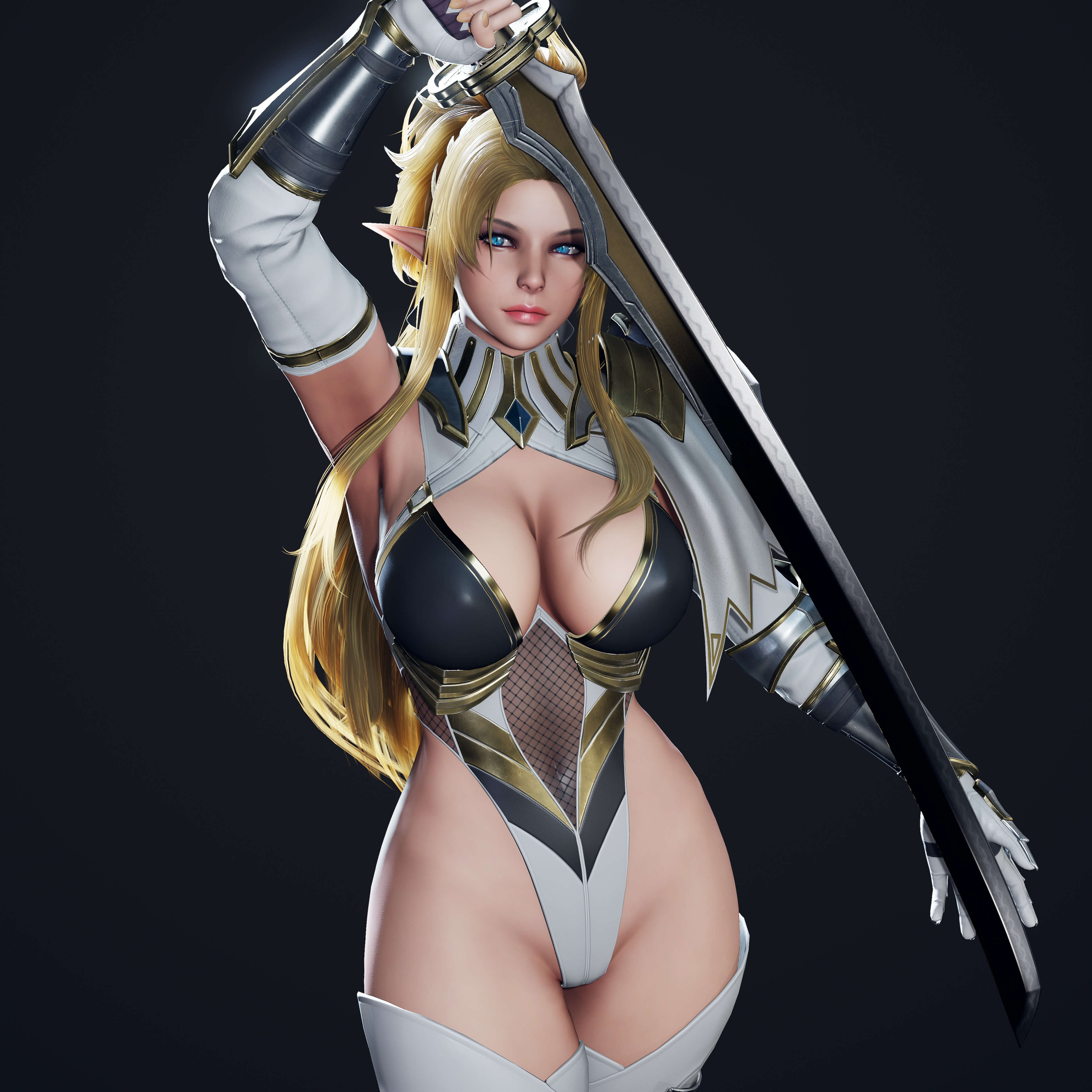 Dark Elf Blader 3D Model