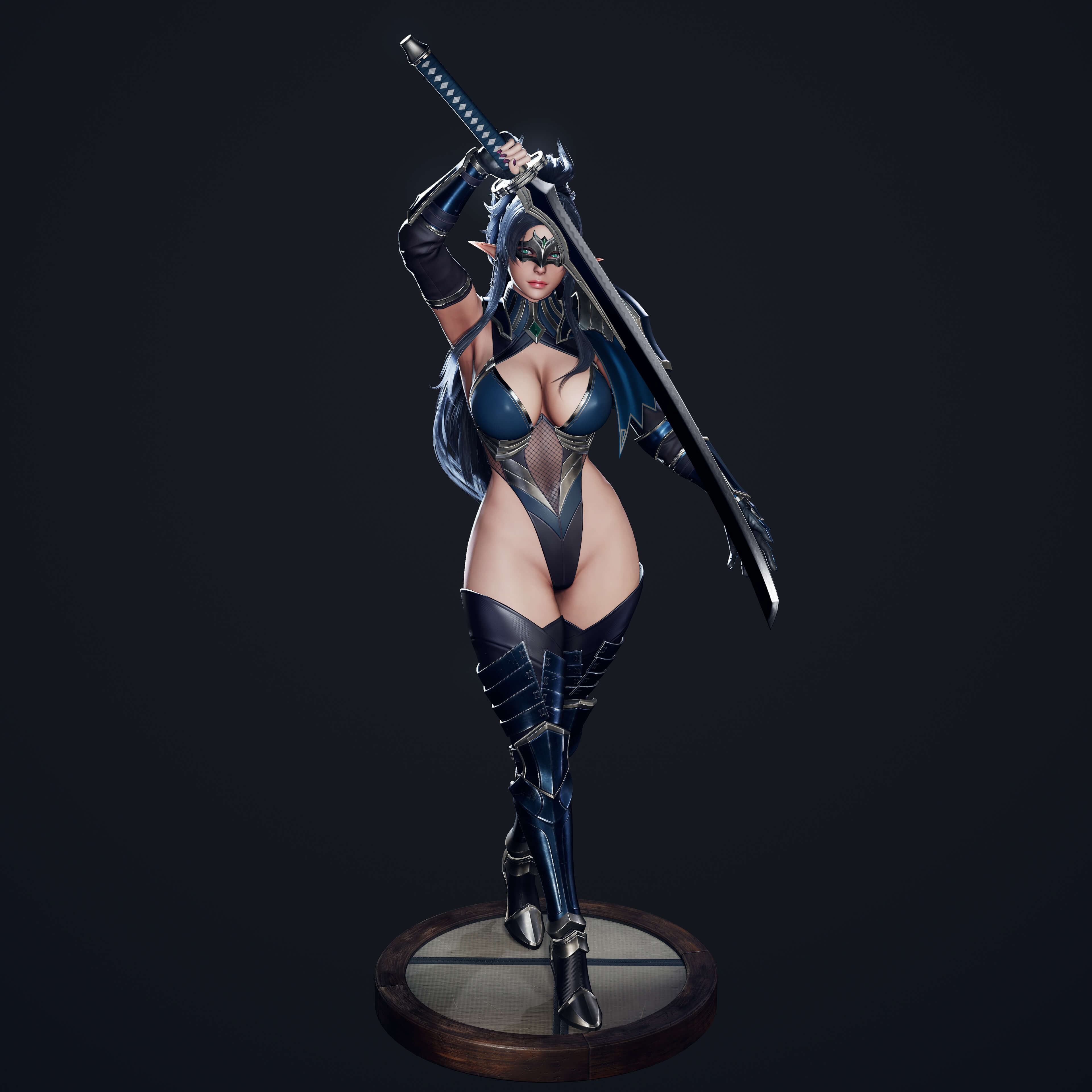 Dark Elf Blader 3D Model