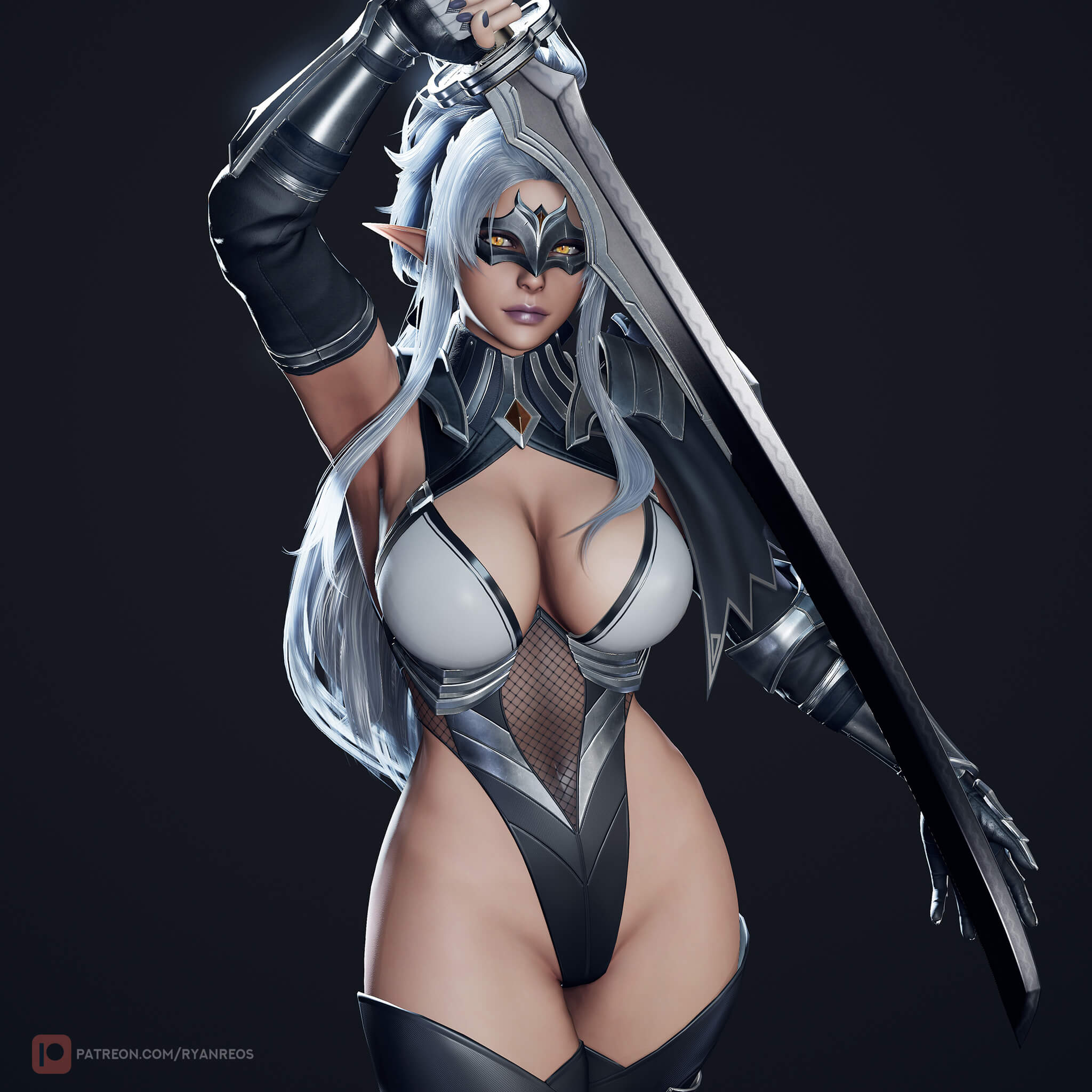 Dark Elf Blader 3D Model