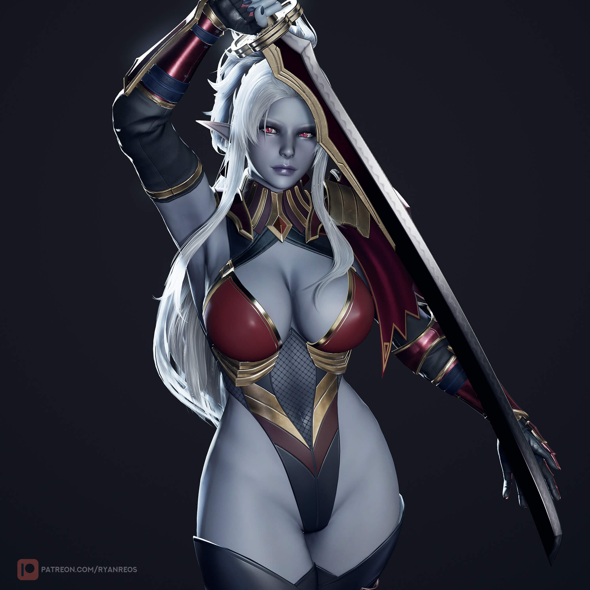 Dark Elf Blader 3D Model