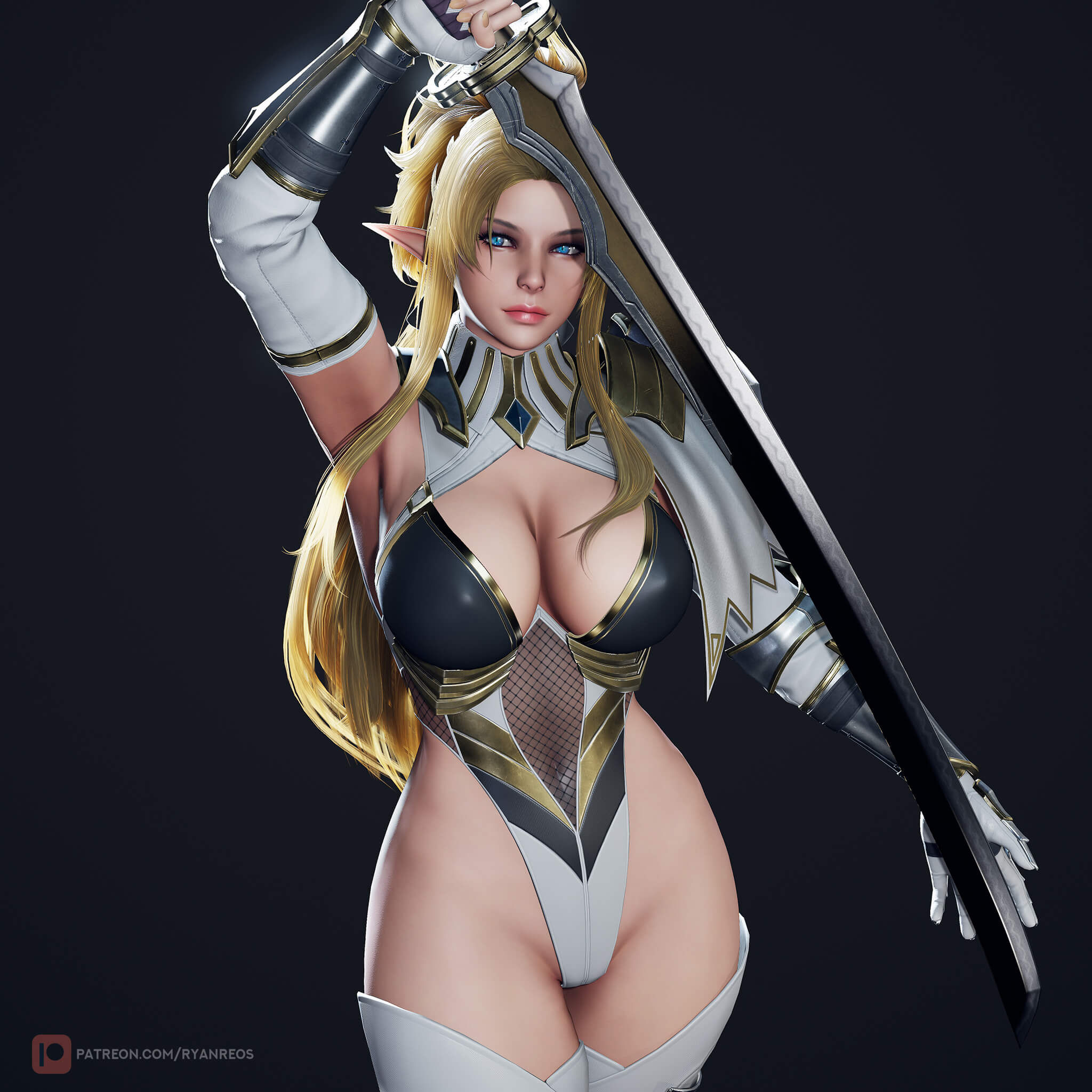 Dark Elf Blader 3D Model
