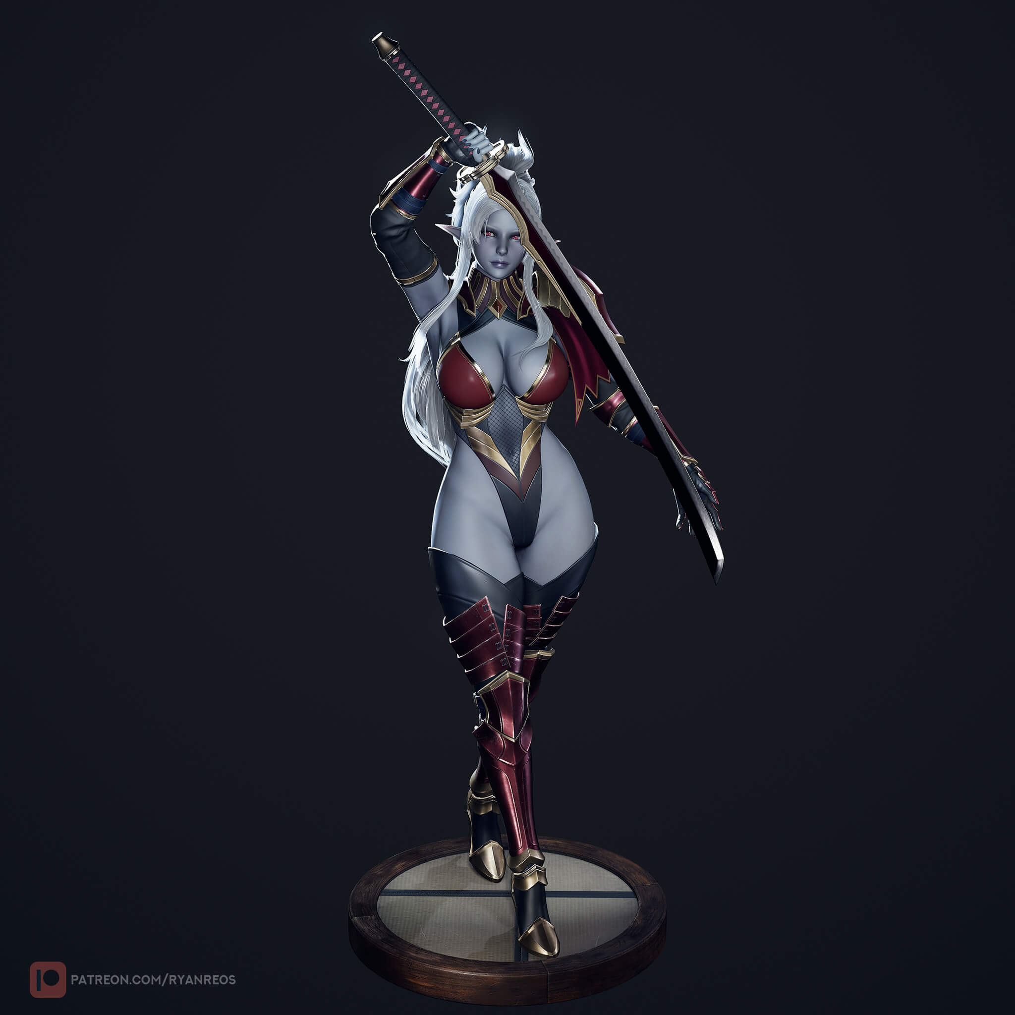 Dark Elf Blader 3D Model