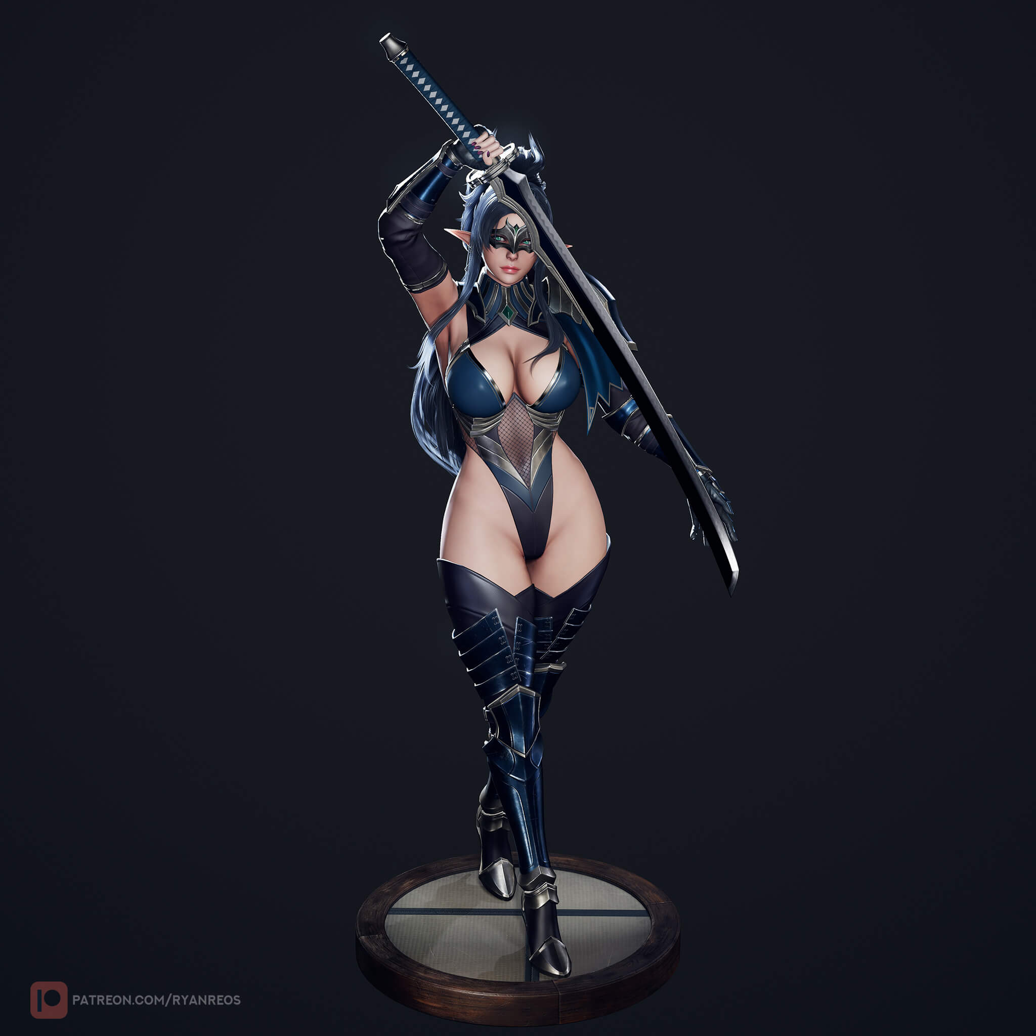 Dark Elf Blader 3D Model