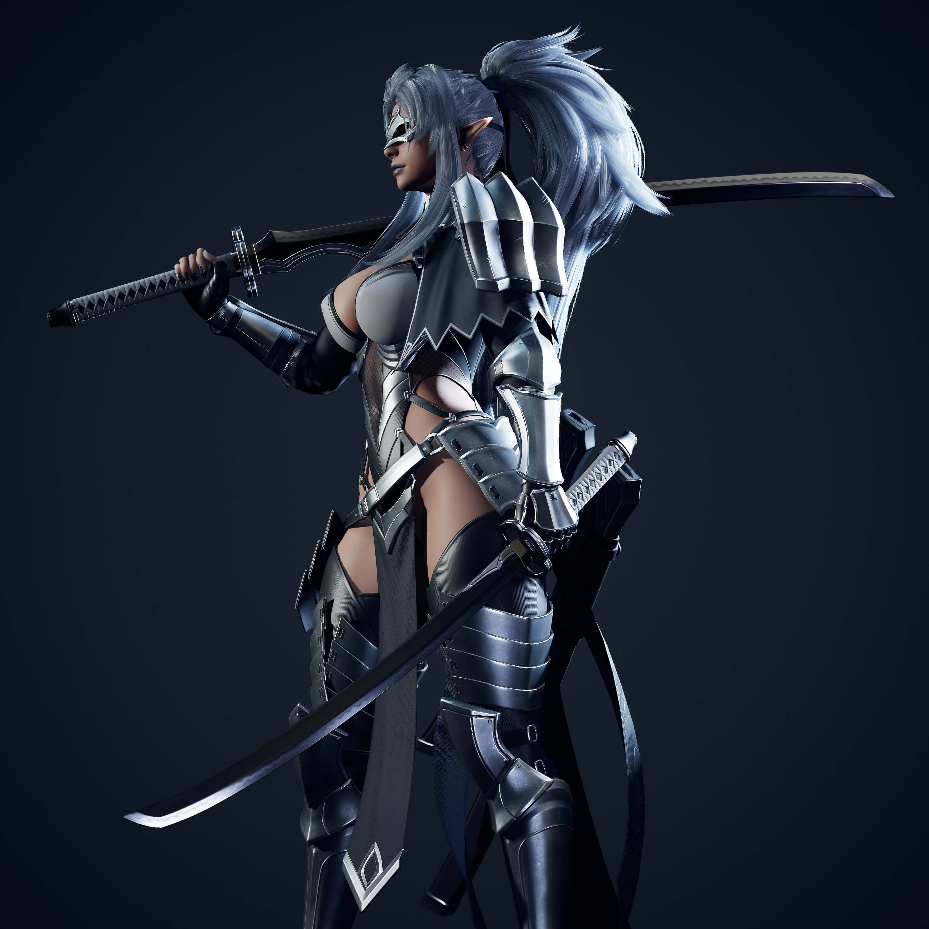 Dark Elf Blader 3D Model
