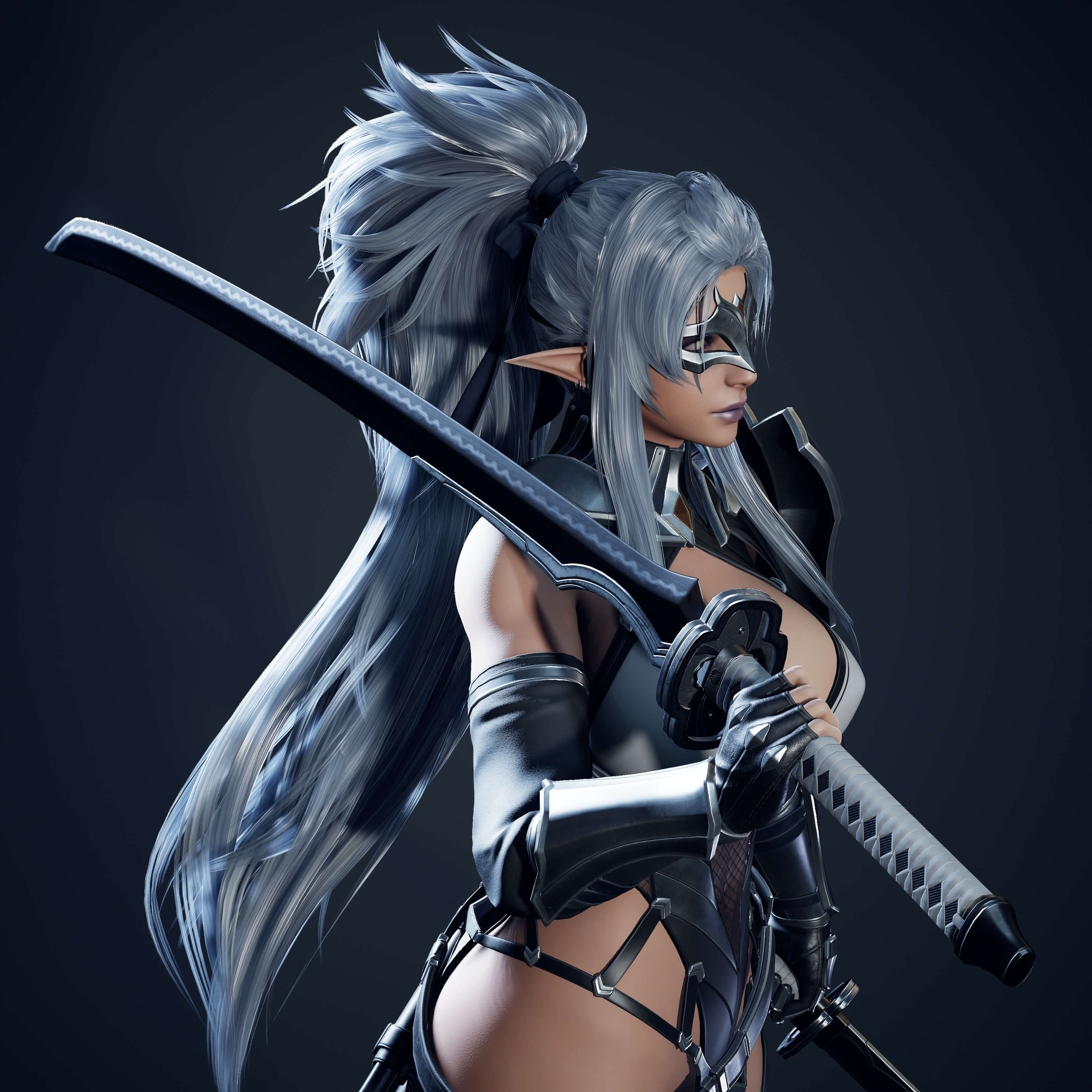 Dark Elf Blader 3D Model