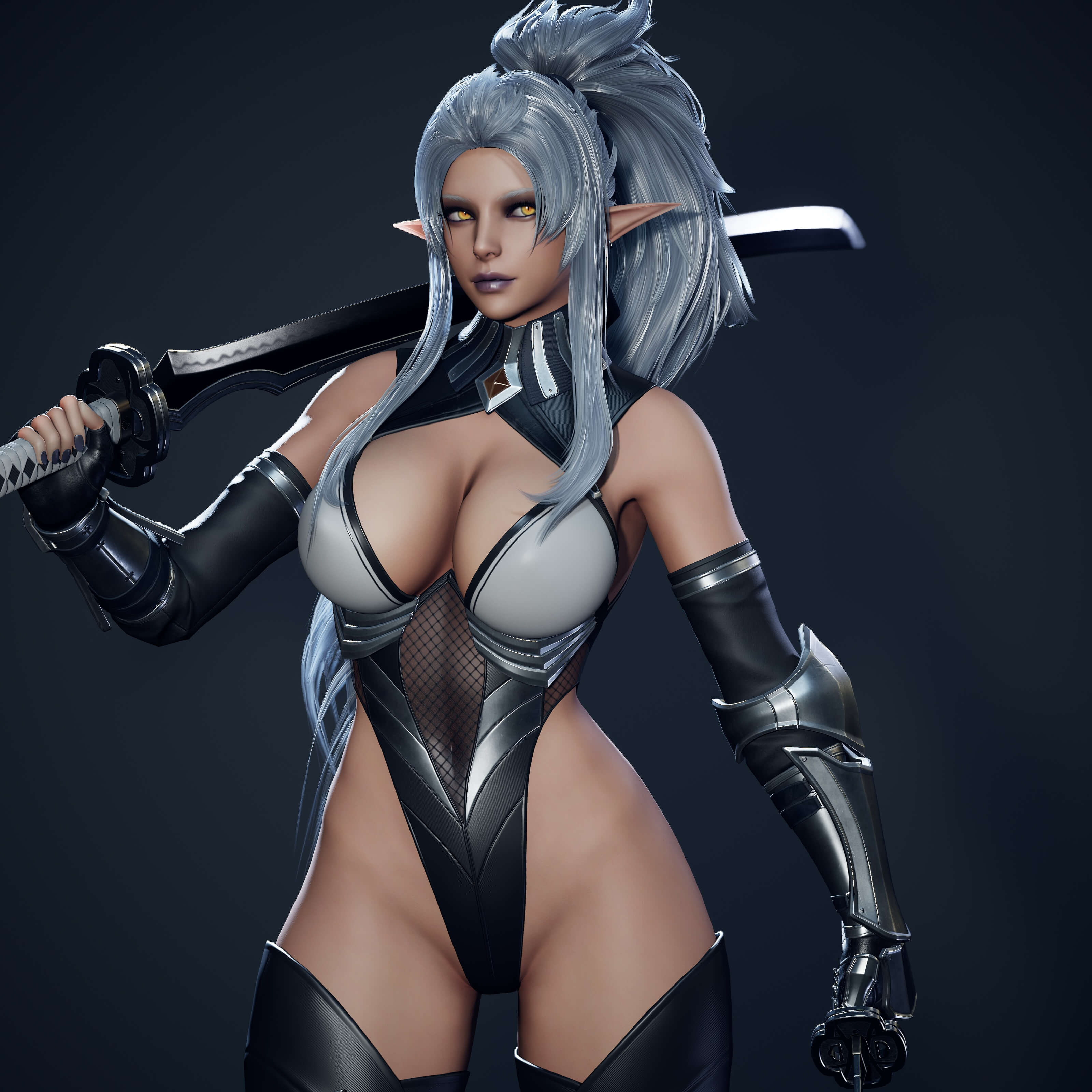 Dark Elf Blader 3D Model