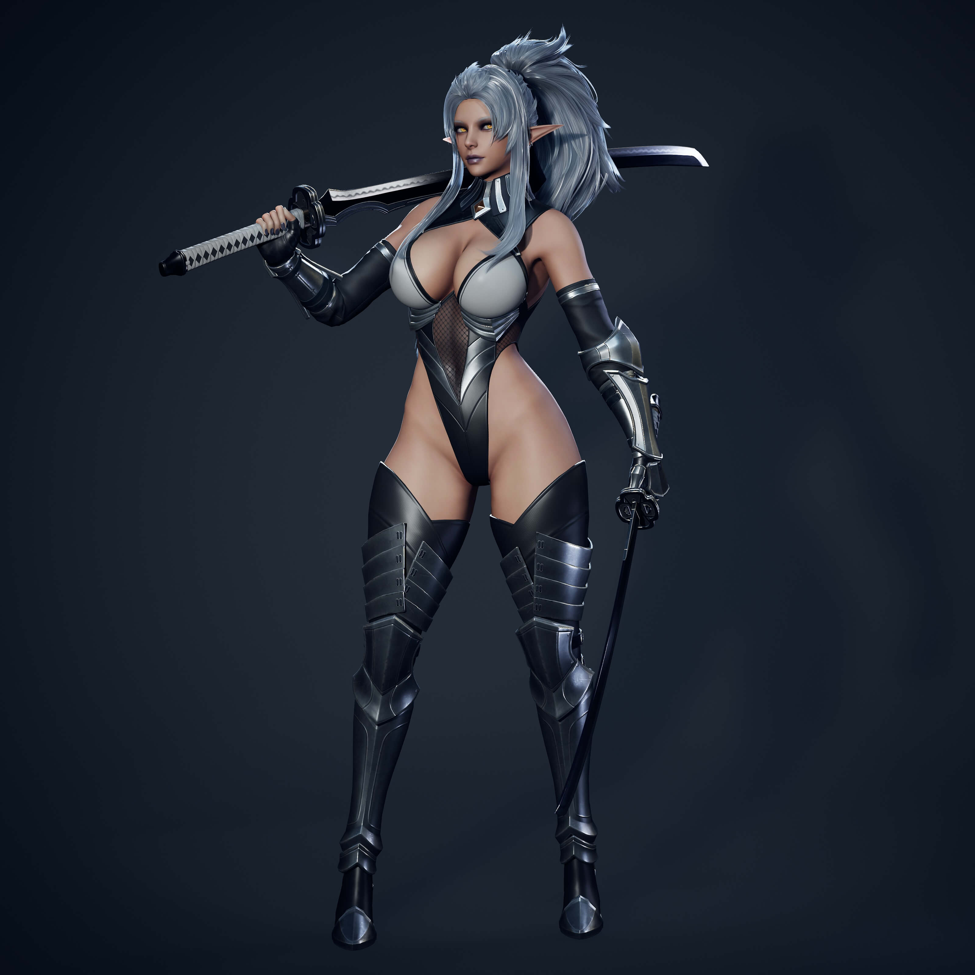 Dark Elf Blader 3D Model