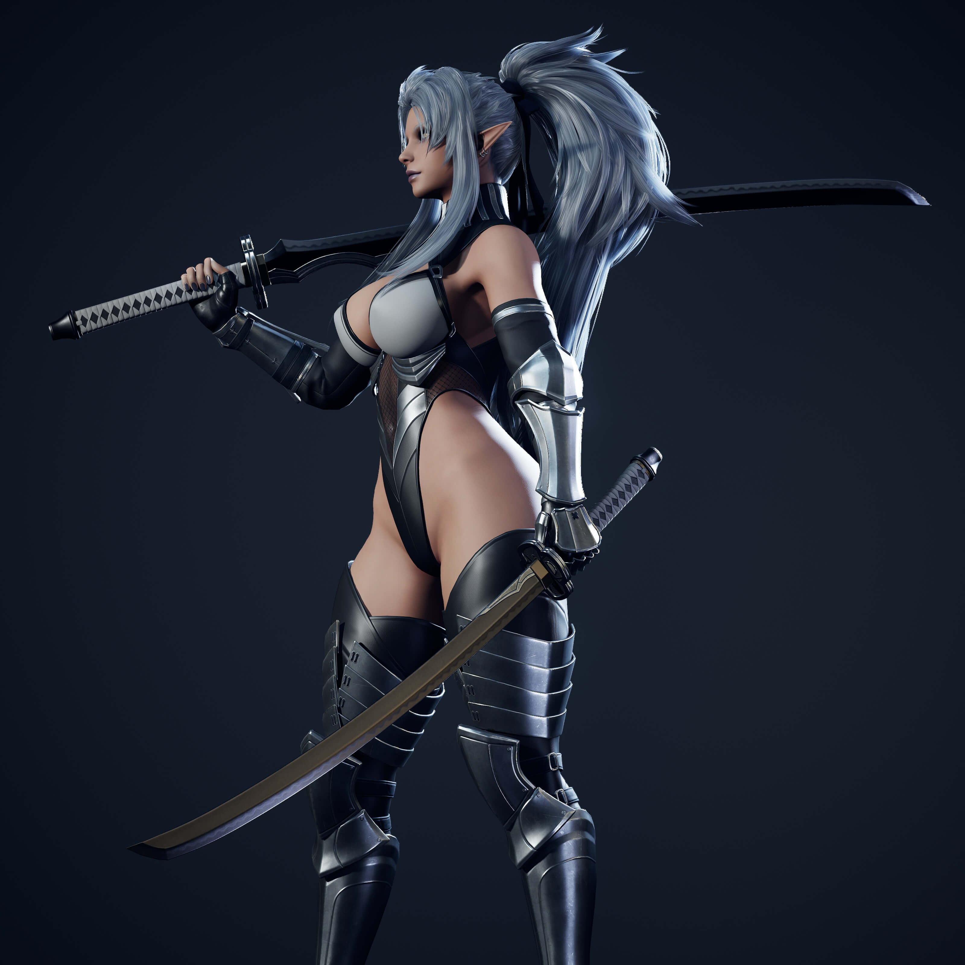 Dark Elf Blader 3D Model