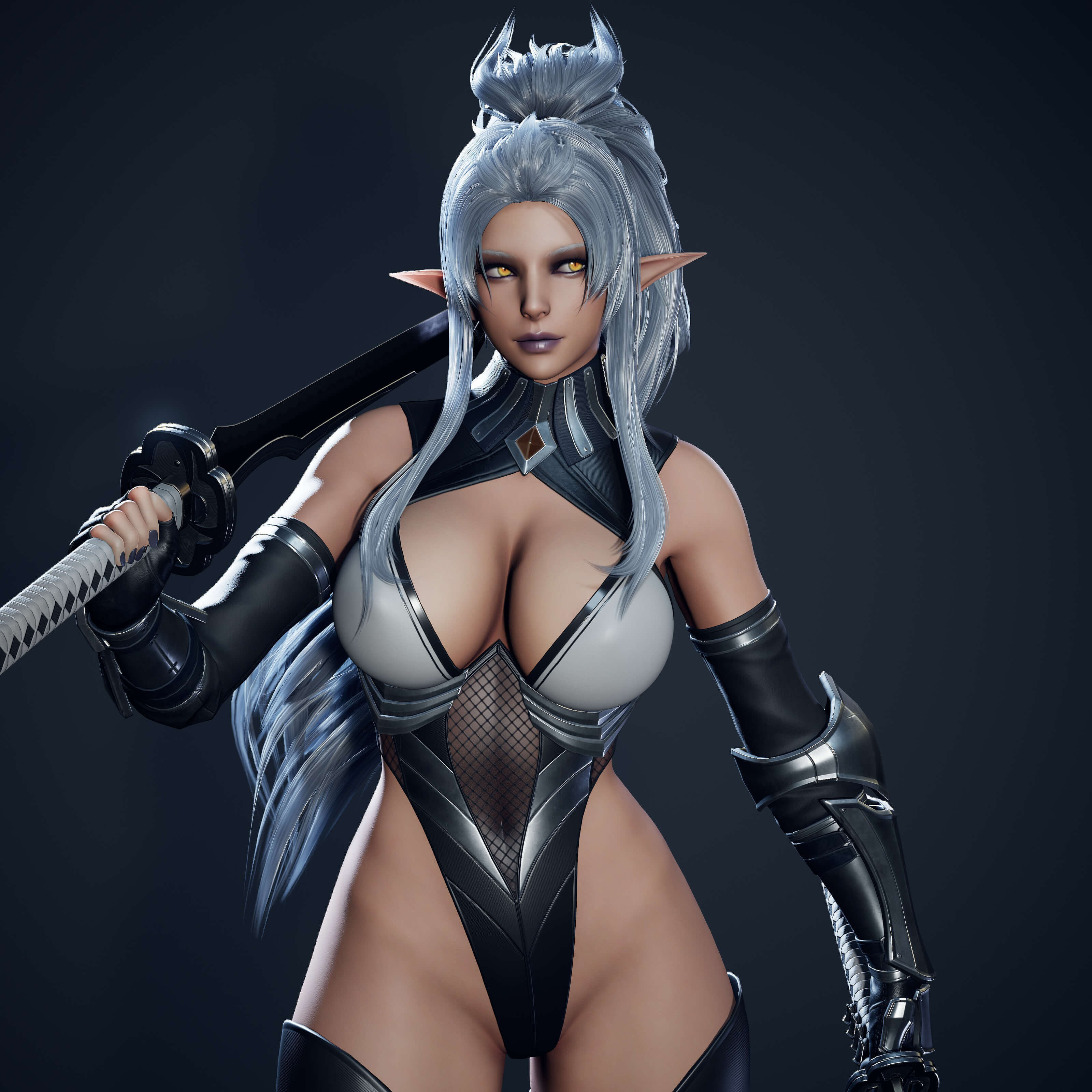 Dark Elf Blader 3D Model