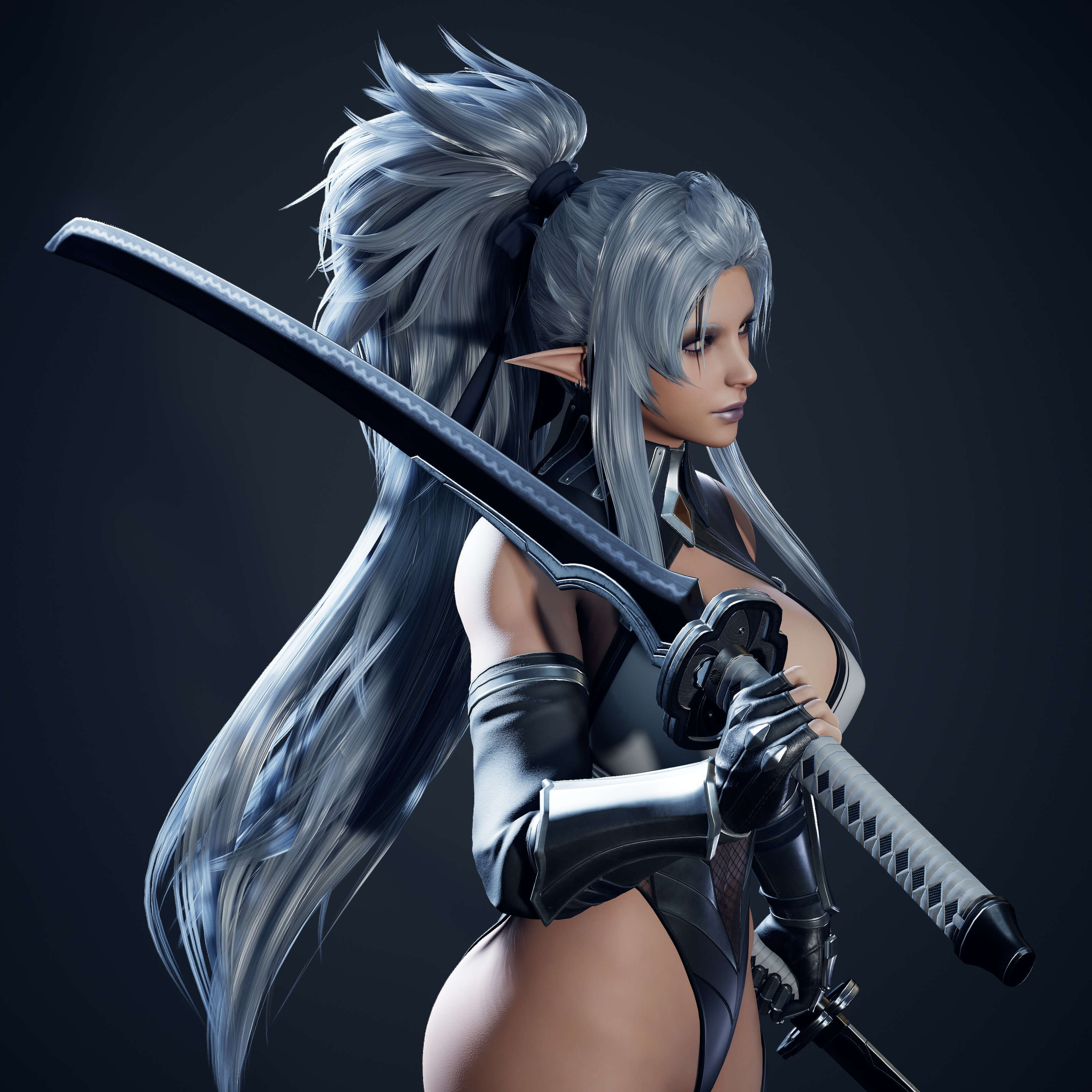 Dark Elf Blader 3D Model