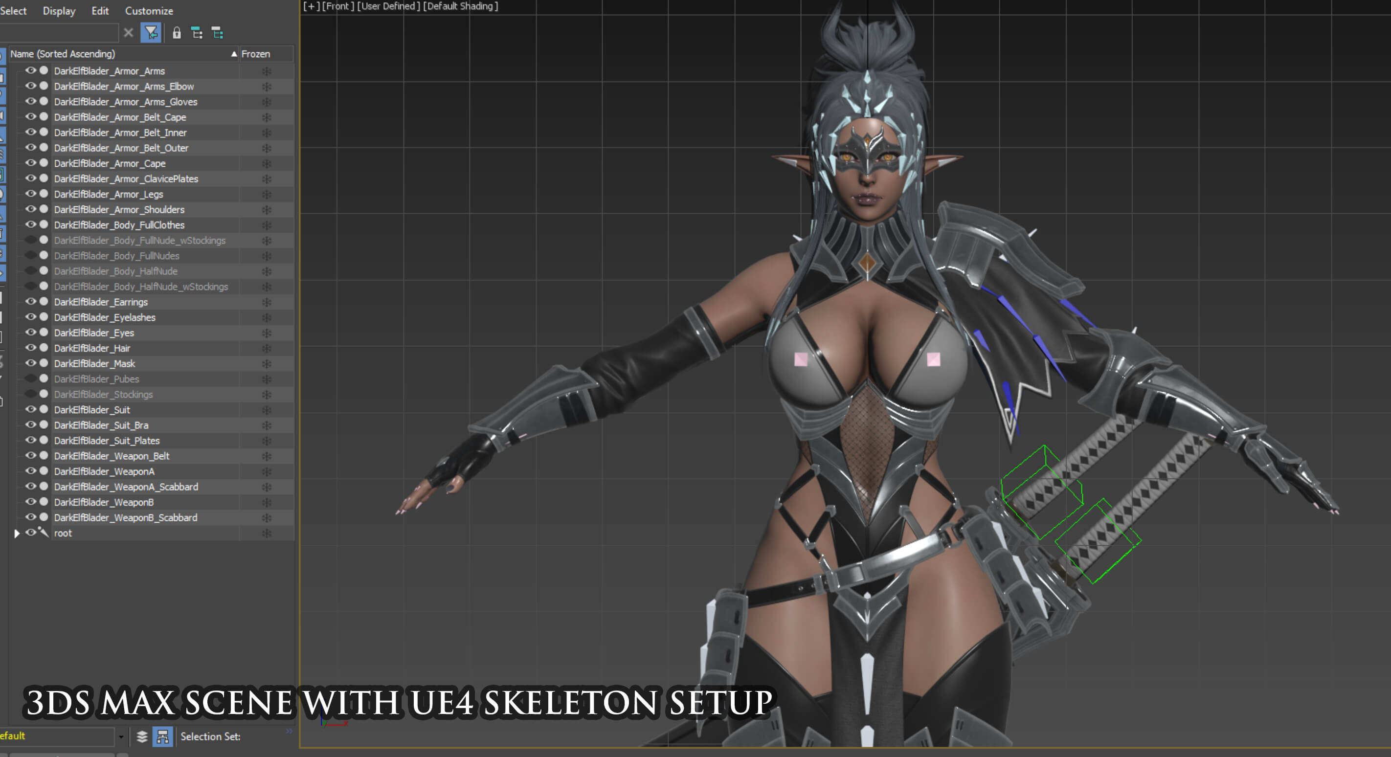 Dark Elf Blader 3D Model