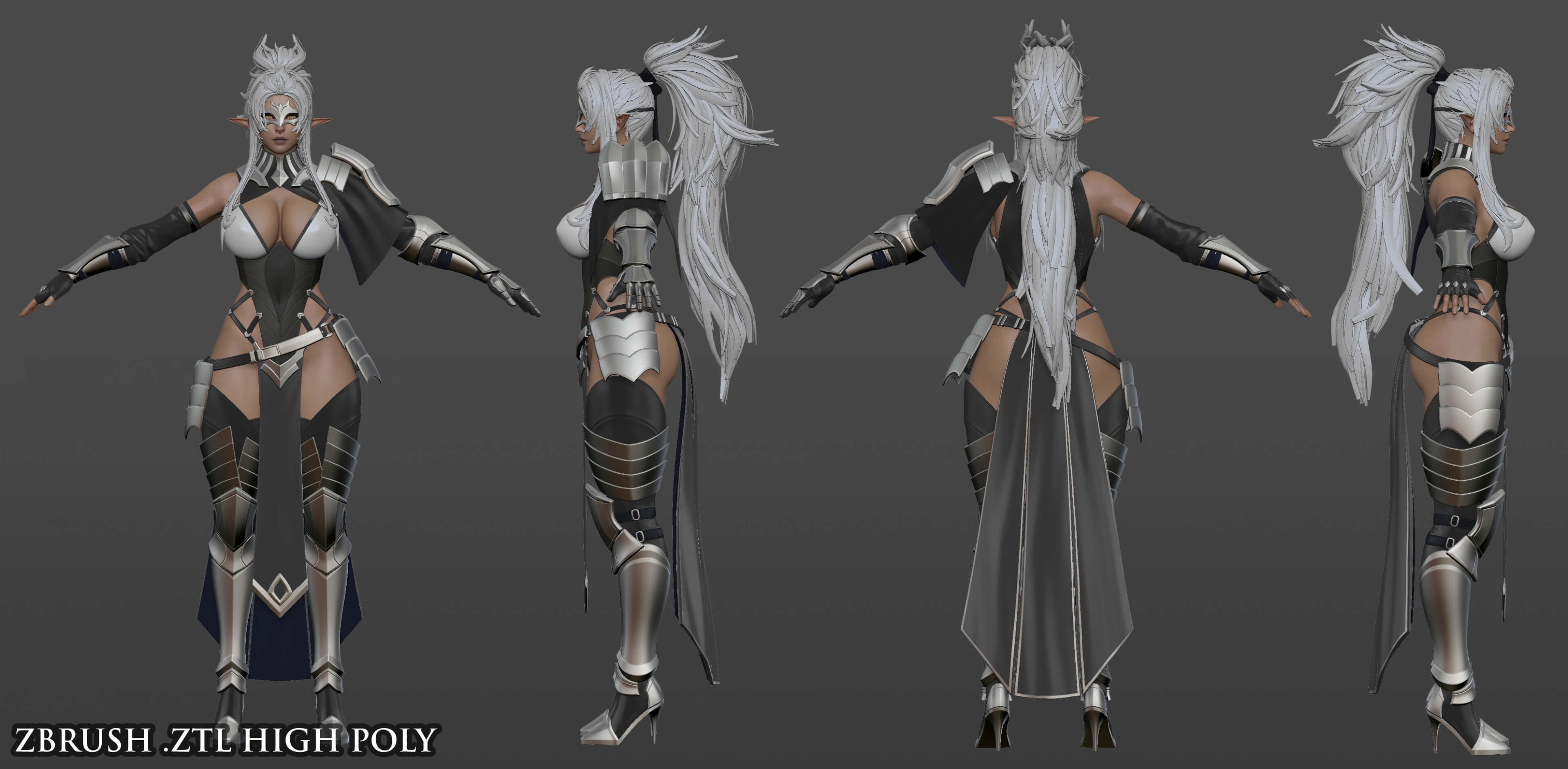 Dark Elf Blader 3D Model