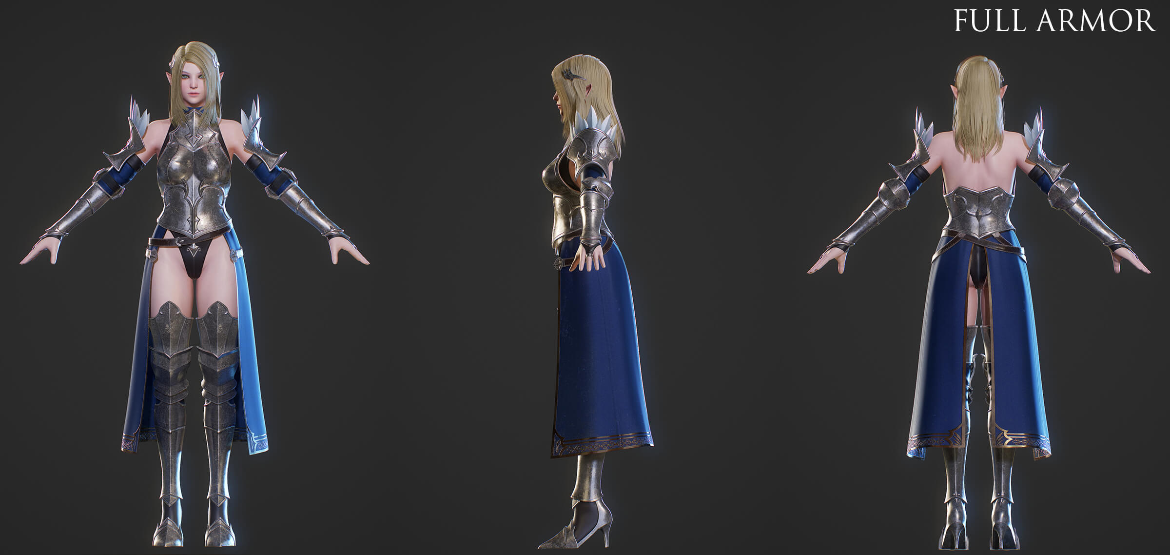 Elf Paladin Blend 3D Model