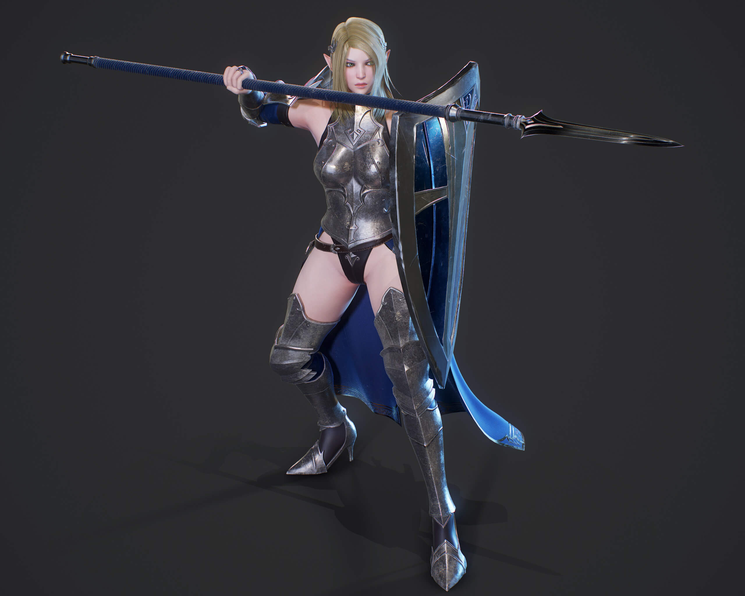 Elf Paladin Blend 3D Model