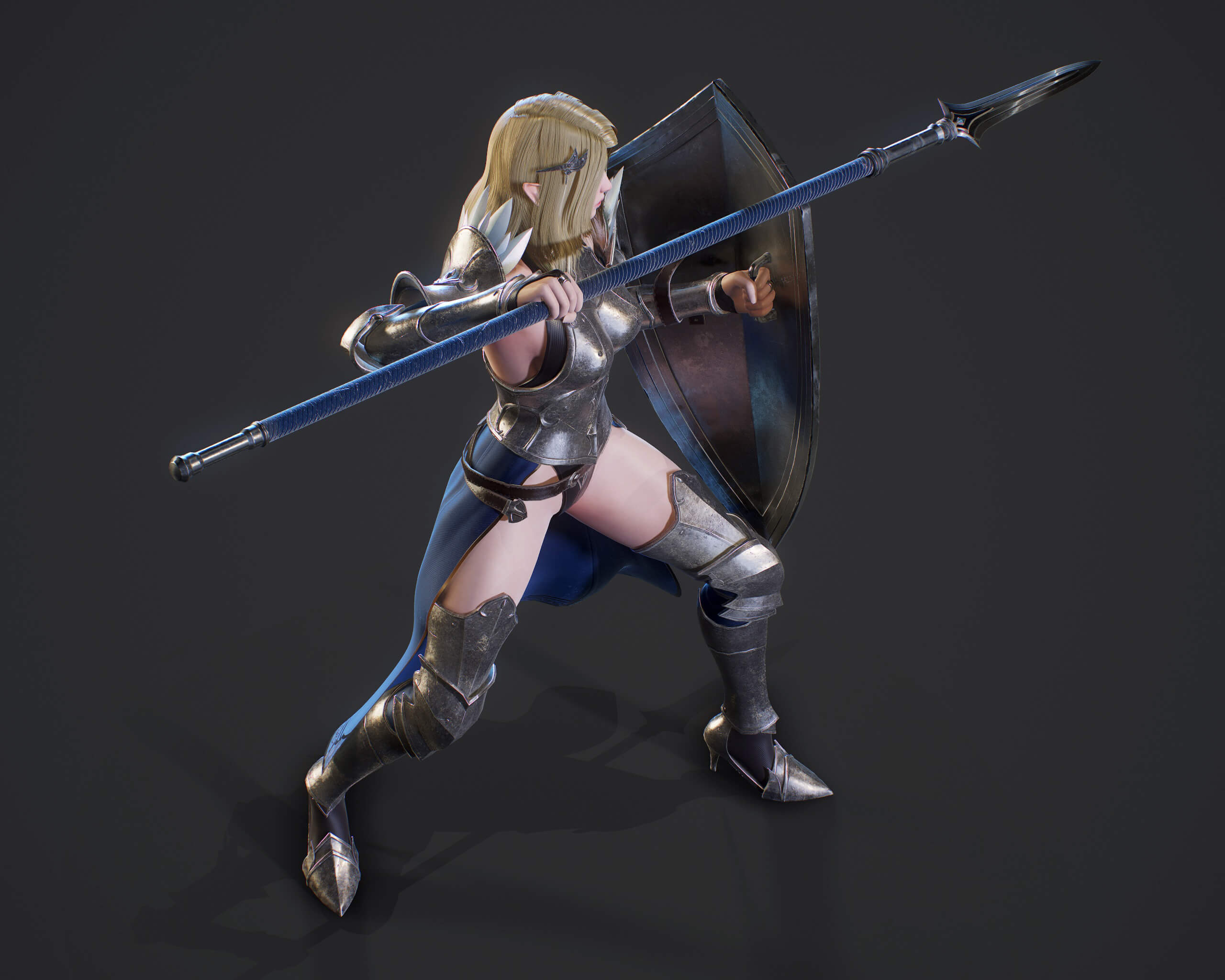Elf Paladin Blend 3D Model