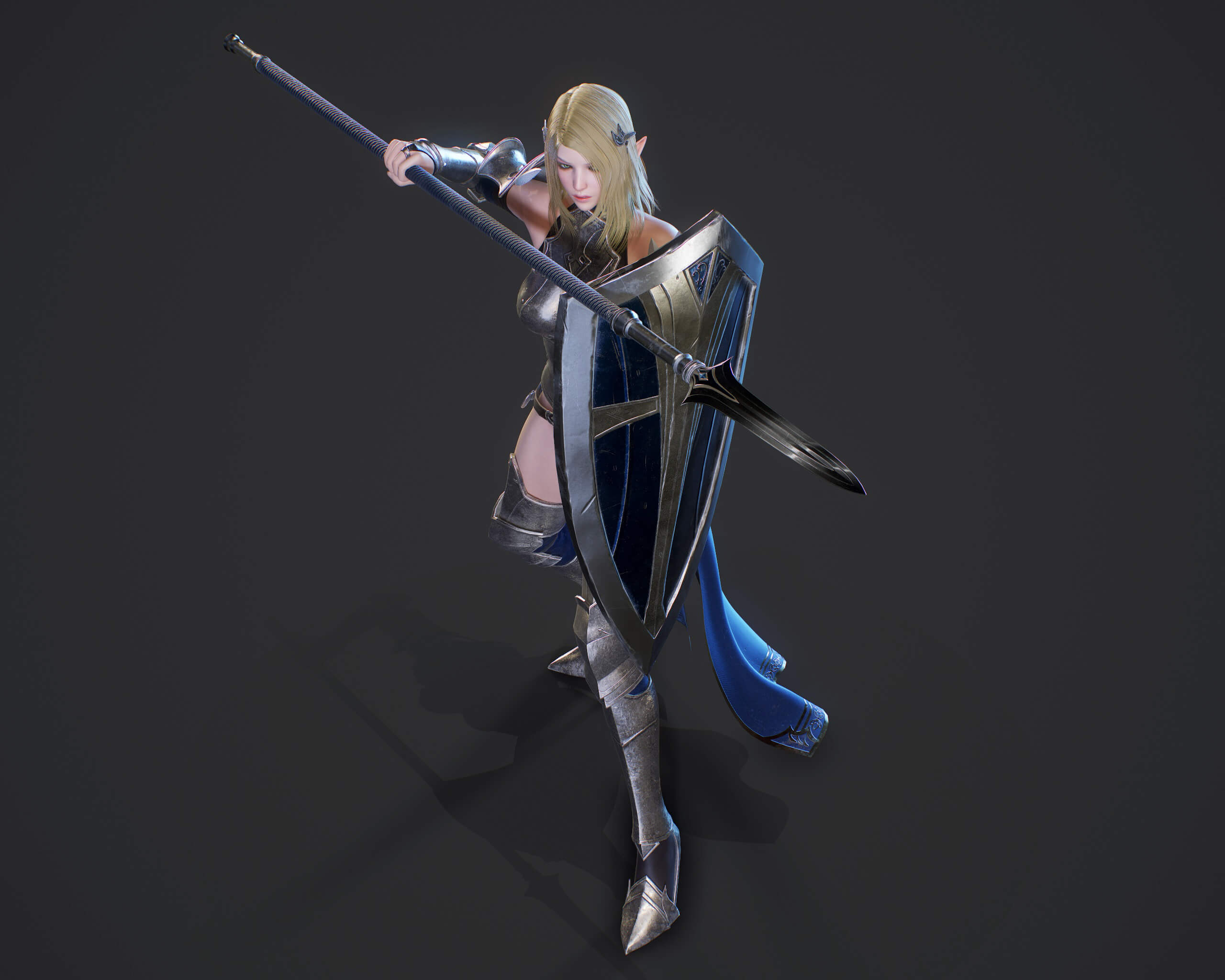 Elf Paladin Blend 3D Model