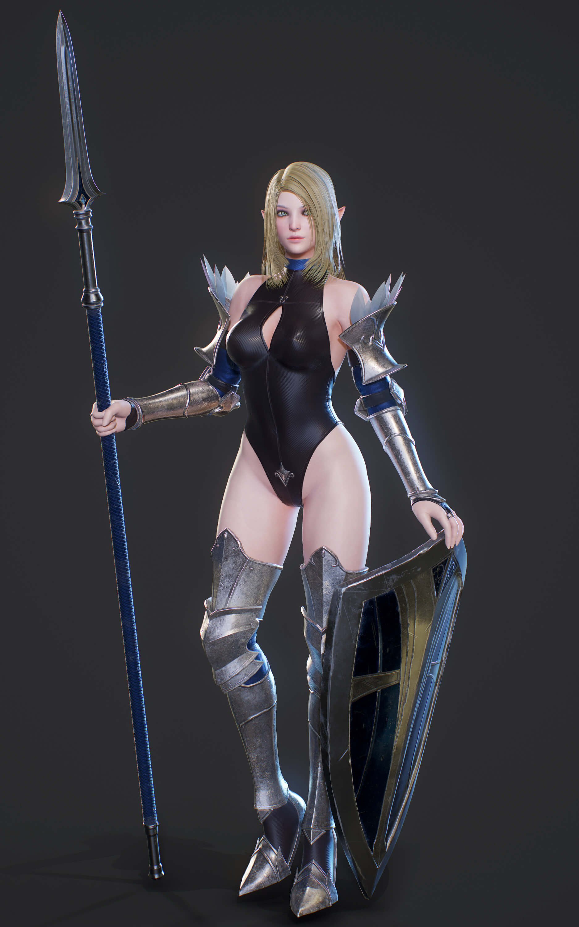 Elf Paladin Blend 3D Model