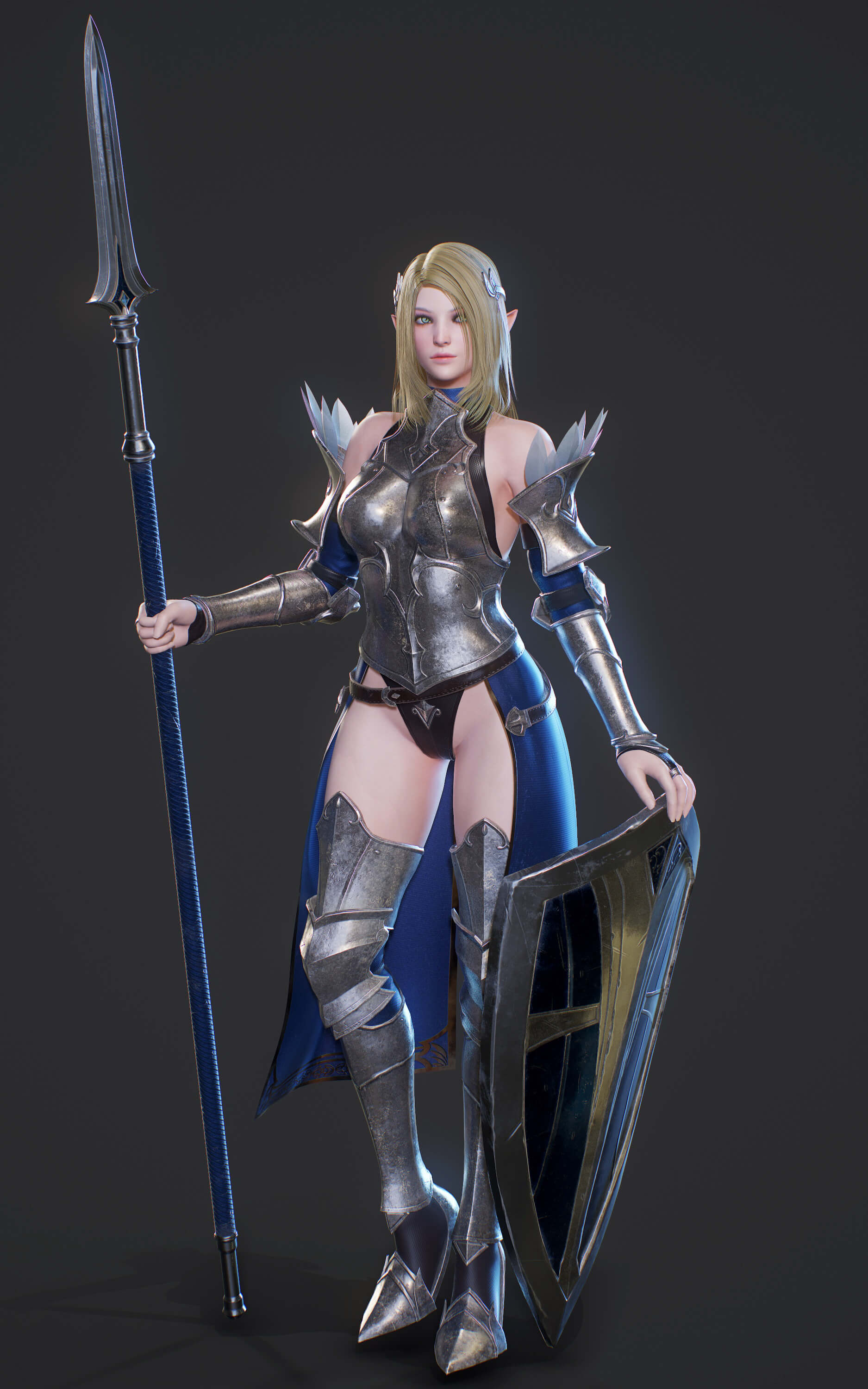 Elf Paladin Blend 3D Model