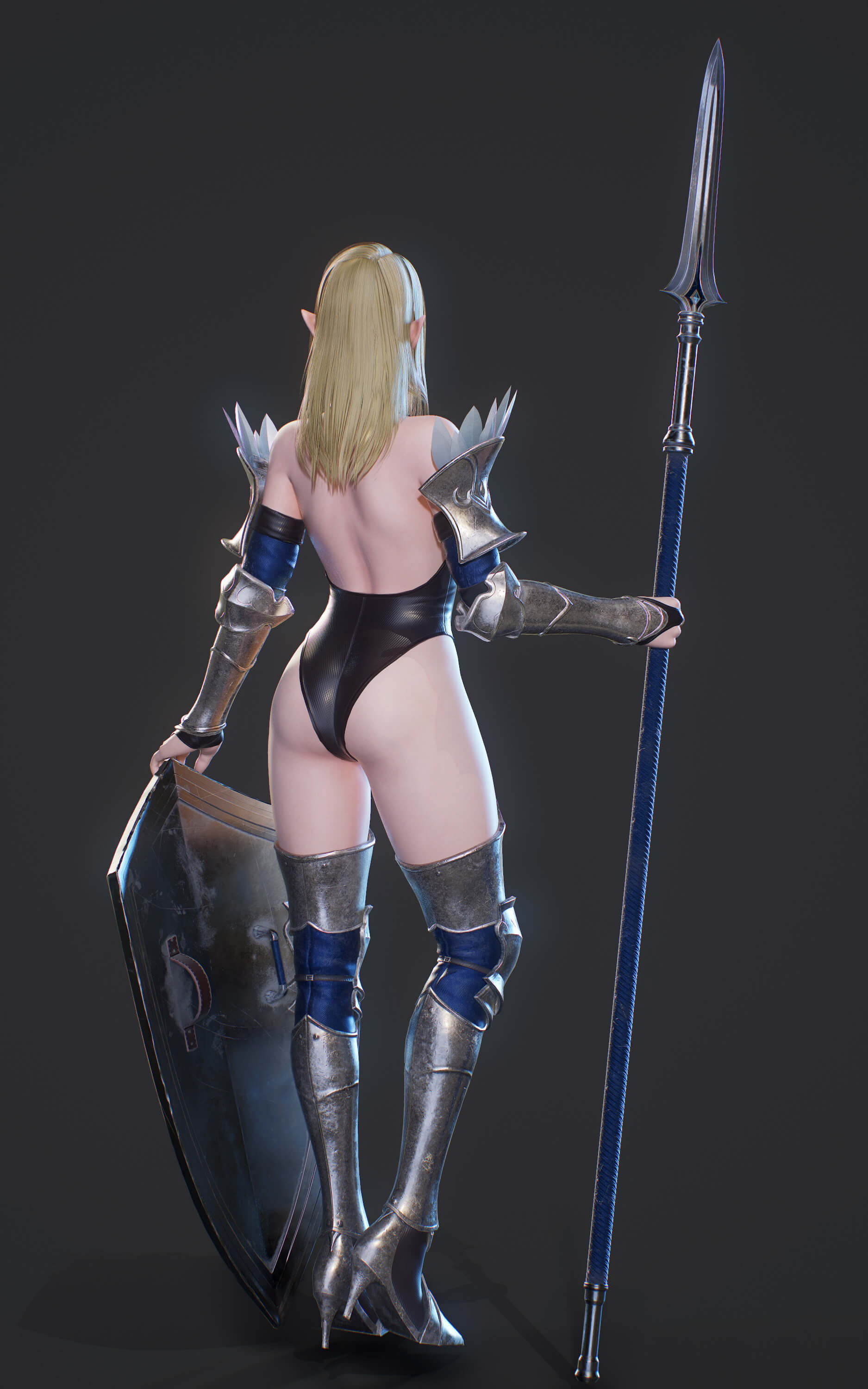 Elf Paladin Blend 3D Model