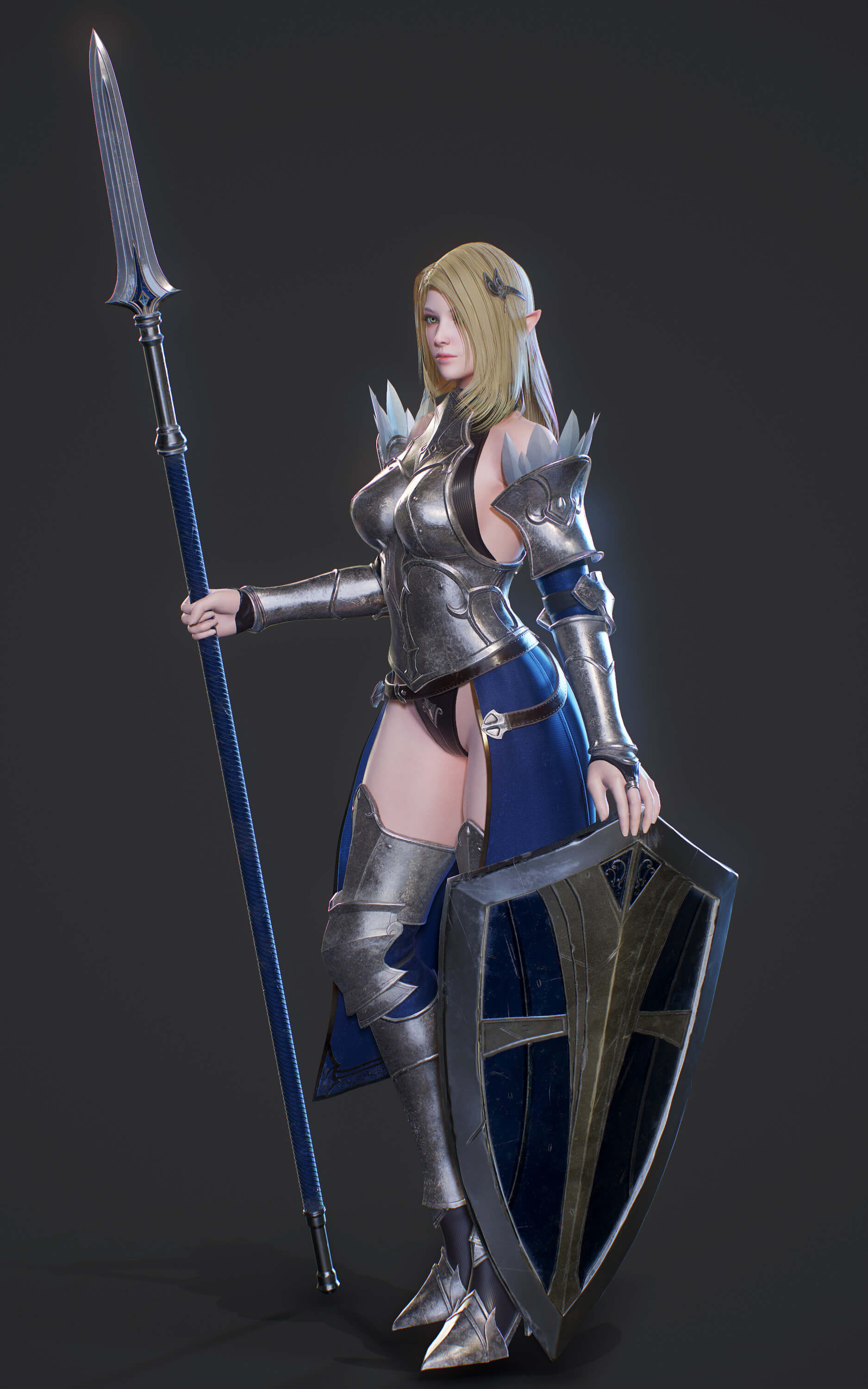 Elf Paladin Blend 3D Model