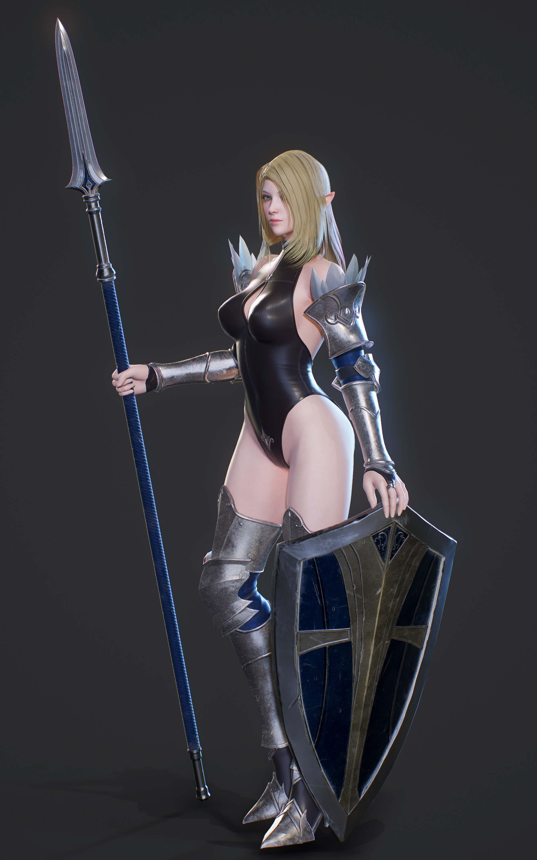 Elf Paladin Blend 3D Model