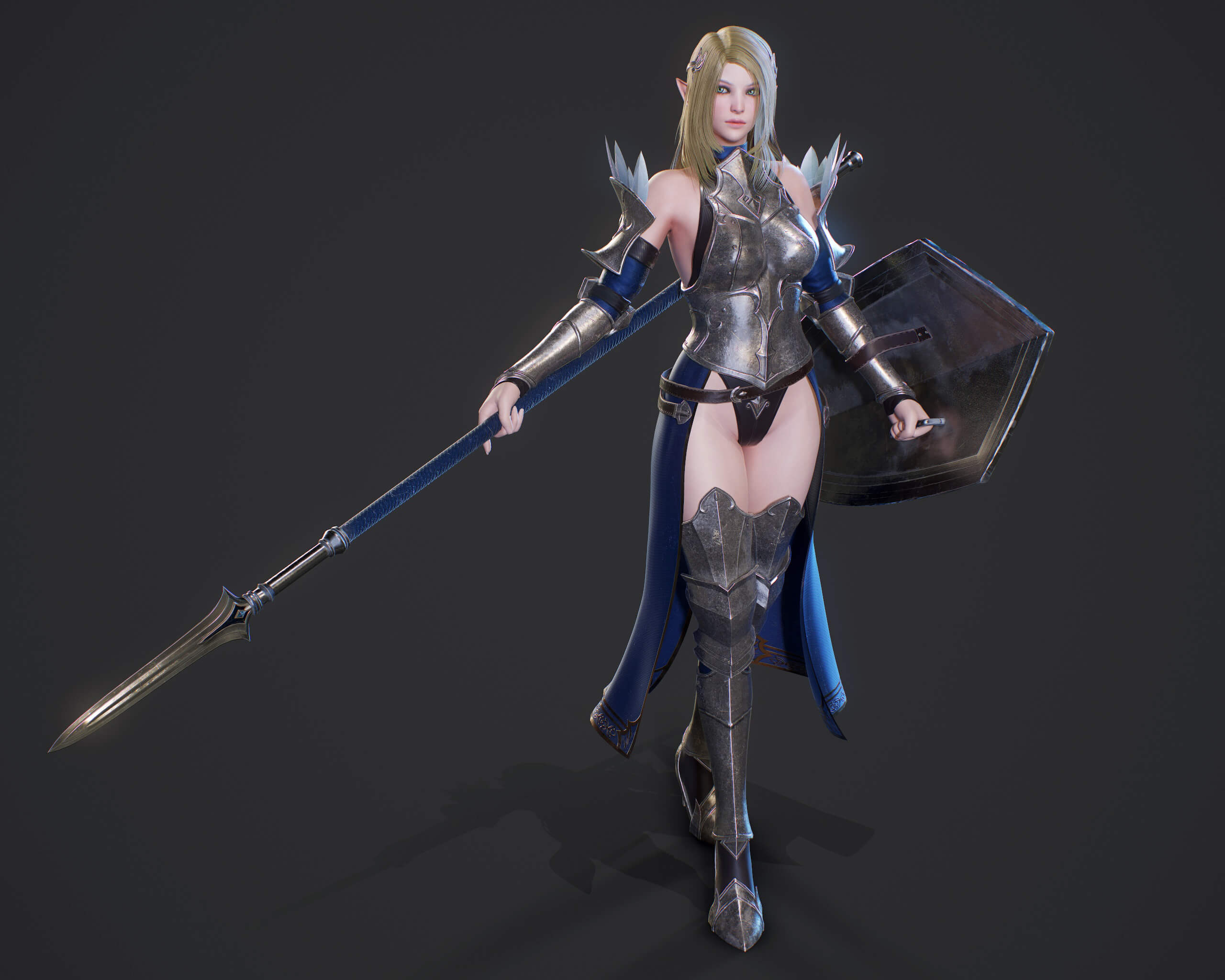 Elf Paladin Blend 3D Model