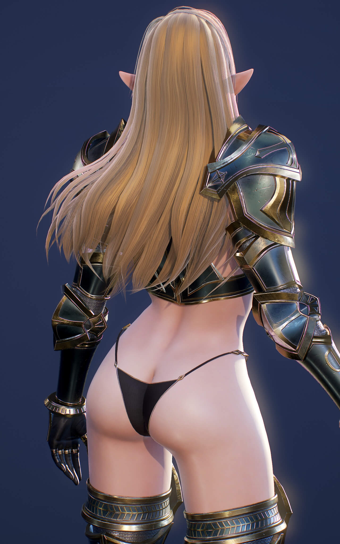 Elf Swordmaster Blend 3D Model