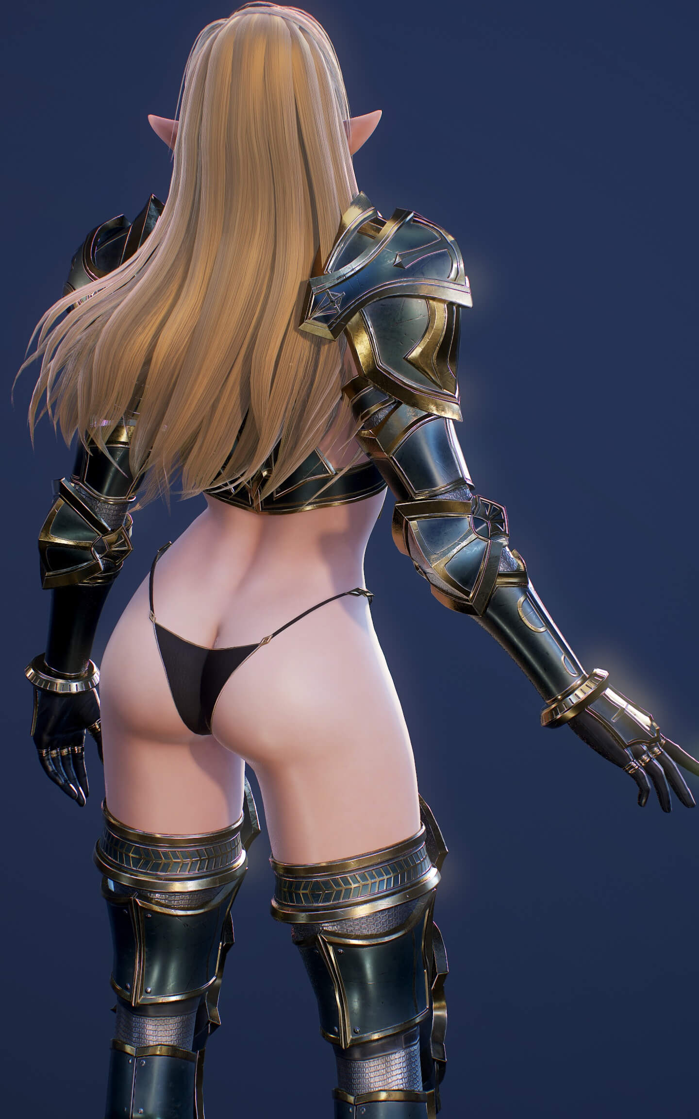 Elf Swordmaster Blend 3D Model