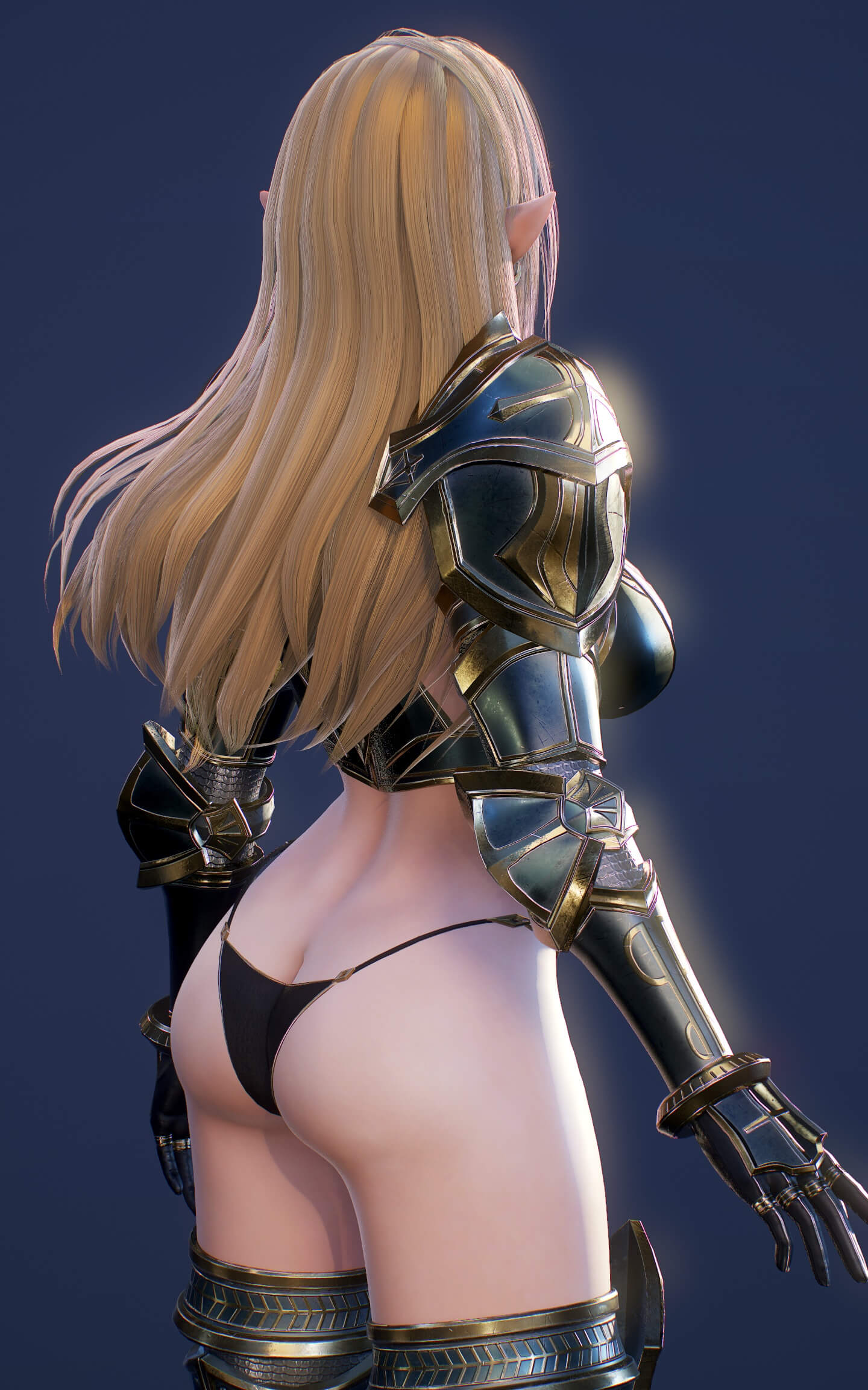 Elf Swordmaster Blend 3D Model