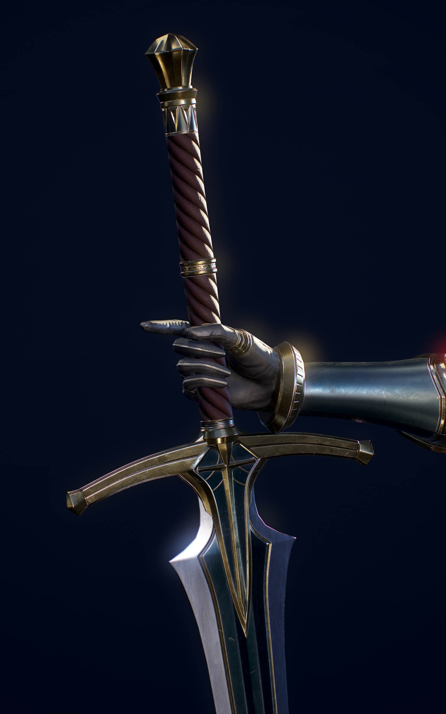 Elf Swordmaster Blend 3D Model