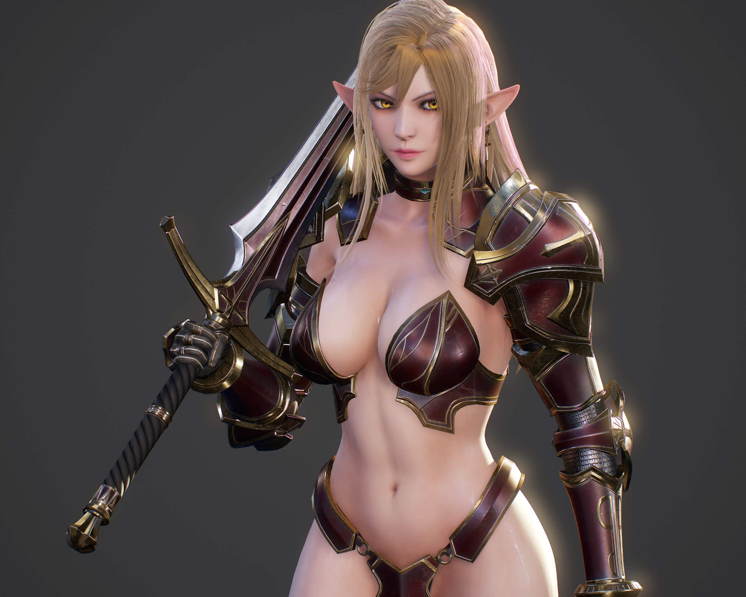 Elf Swordmaster Blend 3D Model