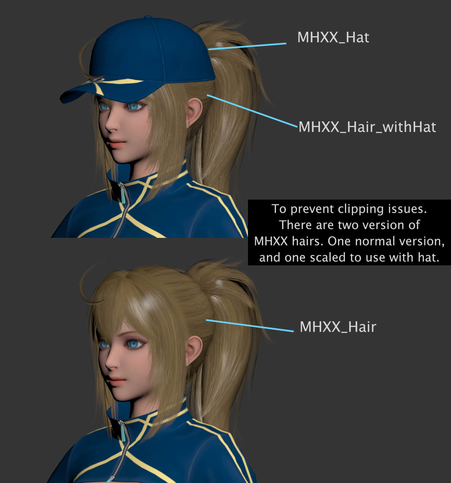 Mysterious Heroine XX - Game Ready 3D Model