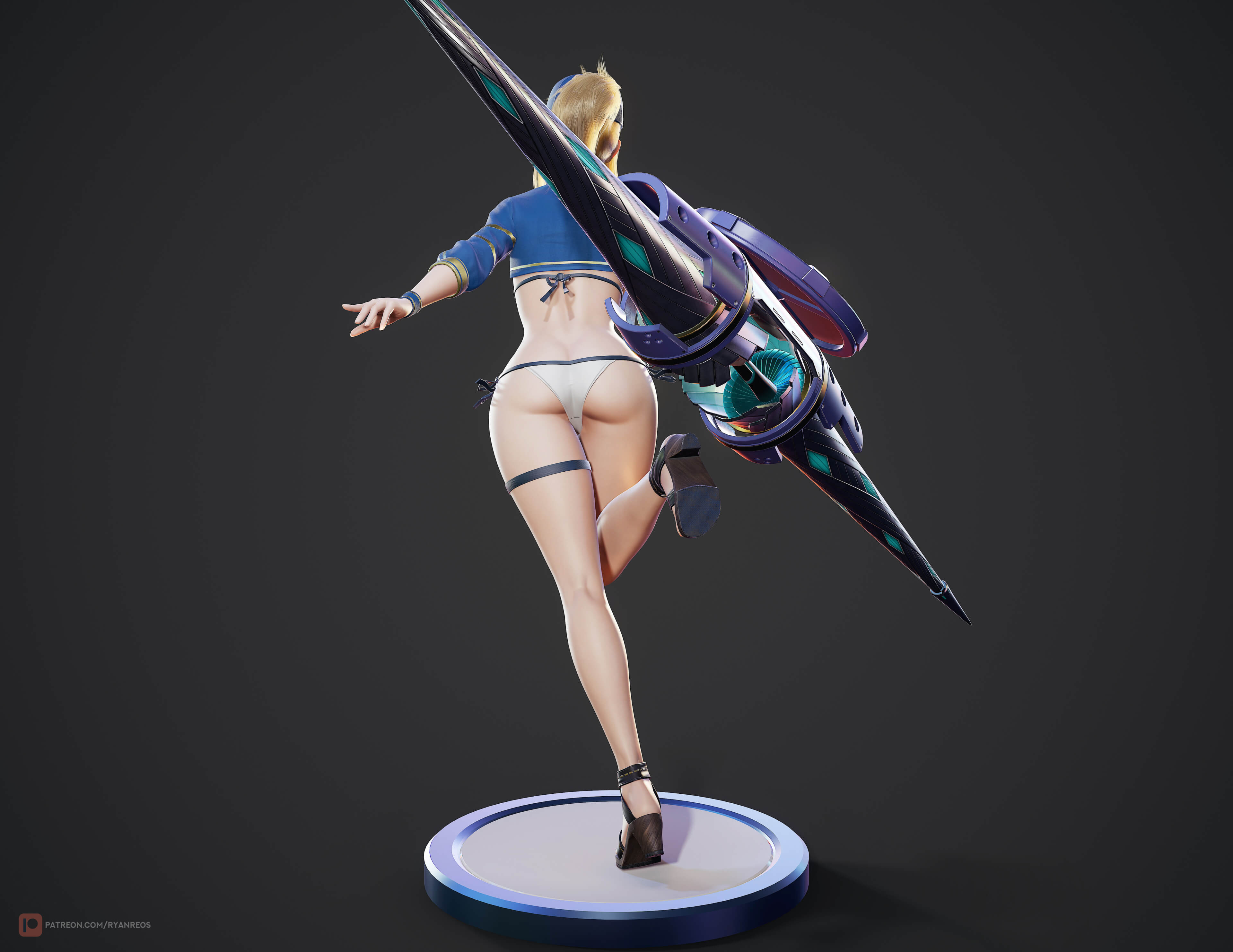 Mysterious Heroine XX - Game Ready 3D Model