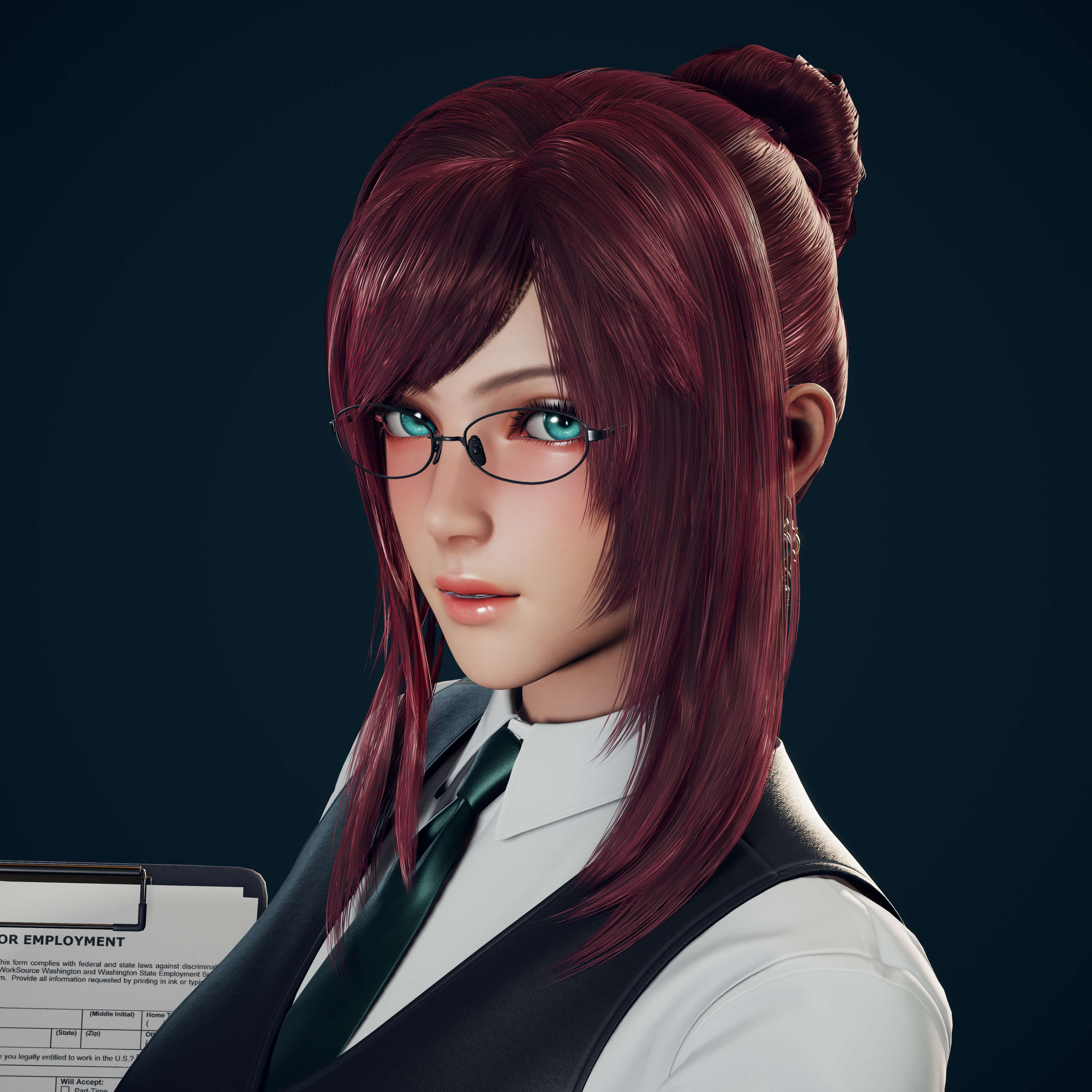 Primrose Office Lady - Game Ready 3D Model