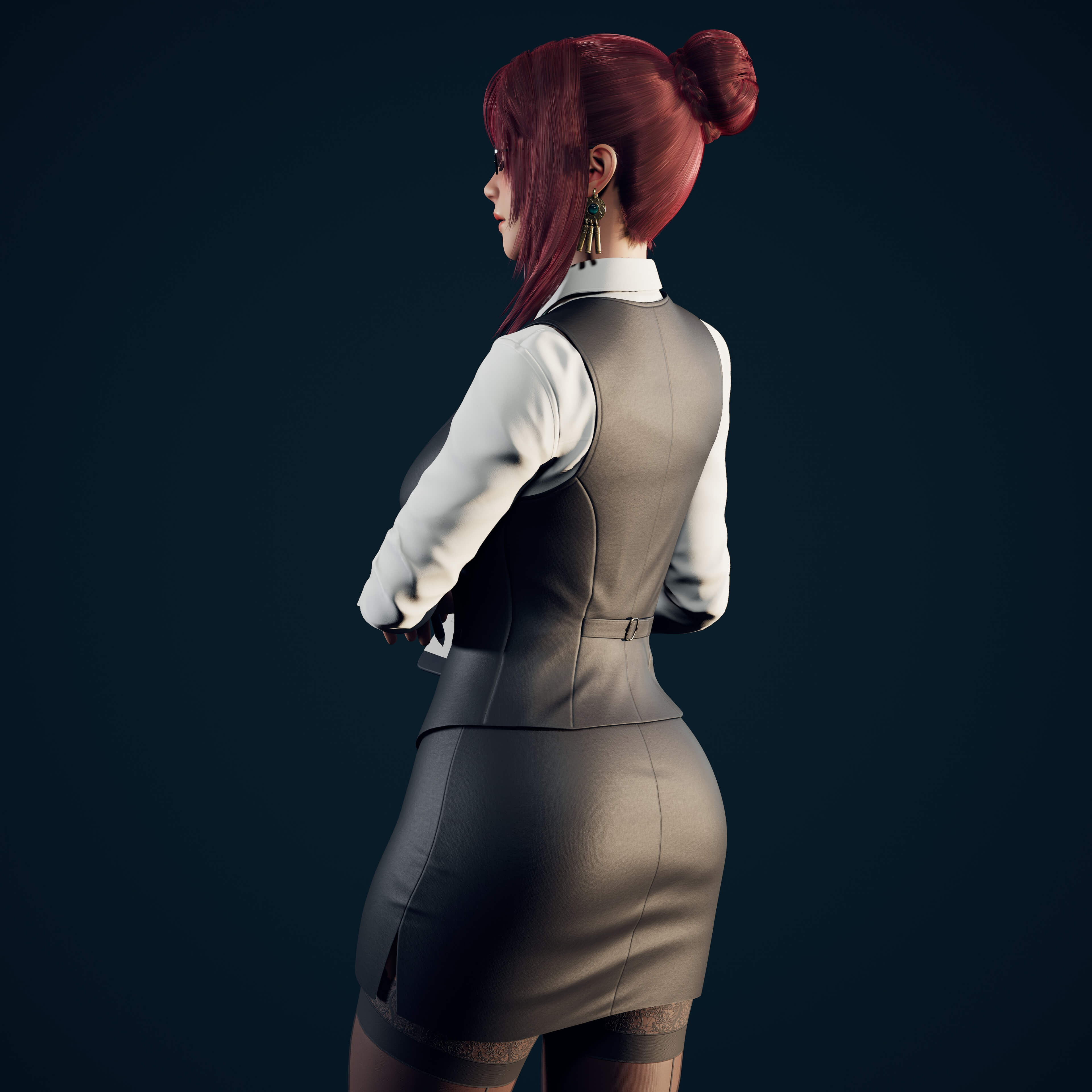 Primrose Office Lady - Game Ready 3D Model